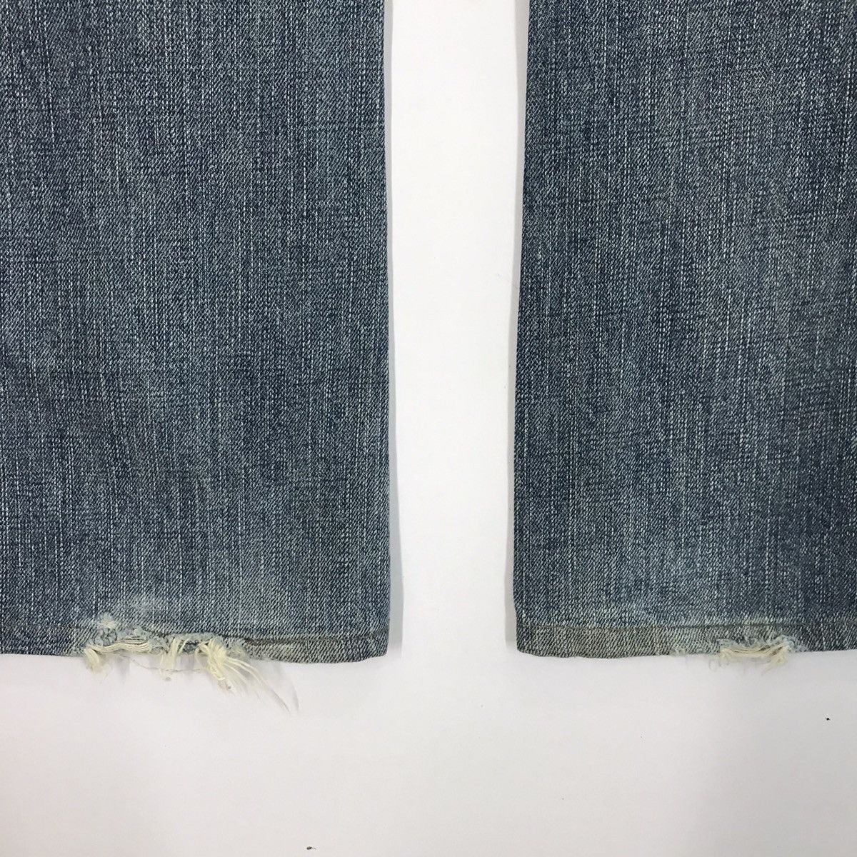 Issey Miyake × Tete Homme 👽FLARE BOOTCUT DENIM TETE MOMME DISTRESSED DENIM PANTS O4 Size US 30 / EU 46 - 9 Thumbnail