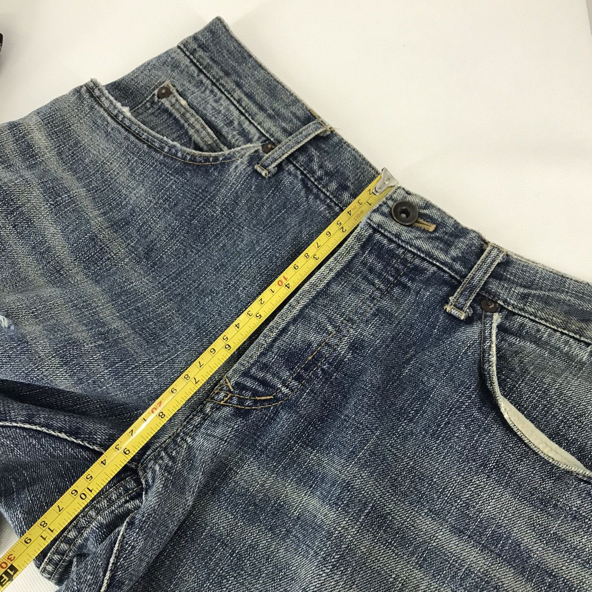 Issey Miyake × Tete Homme 👽FLARE BOOTCUT DENIM TETE MOMME DISTRESSED DENIM PANTS O4 Size US 30 / EU 46 - 11 Thumbnail