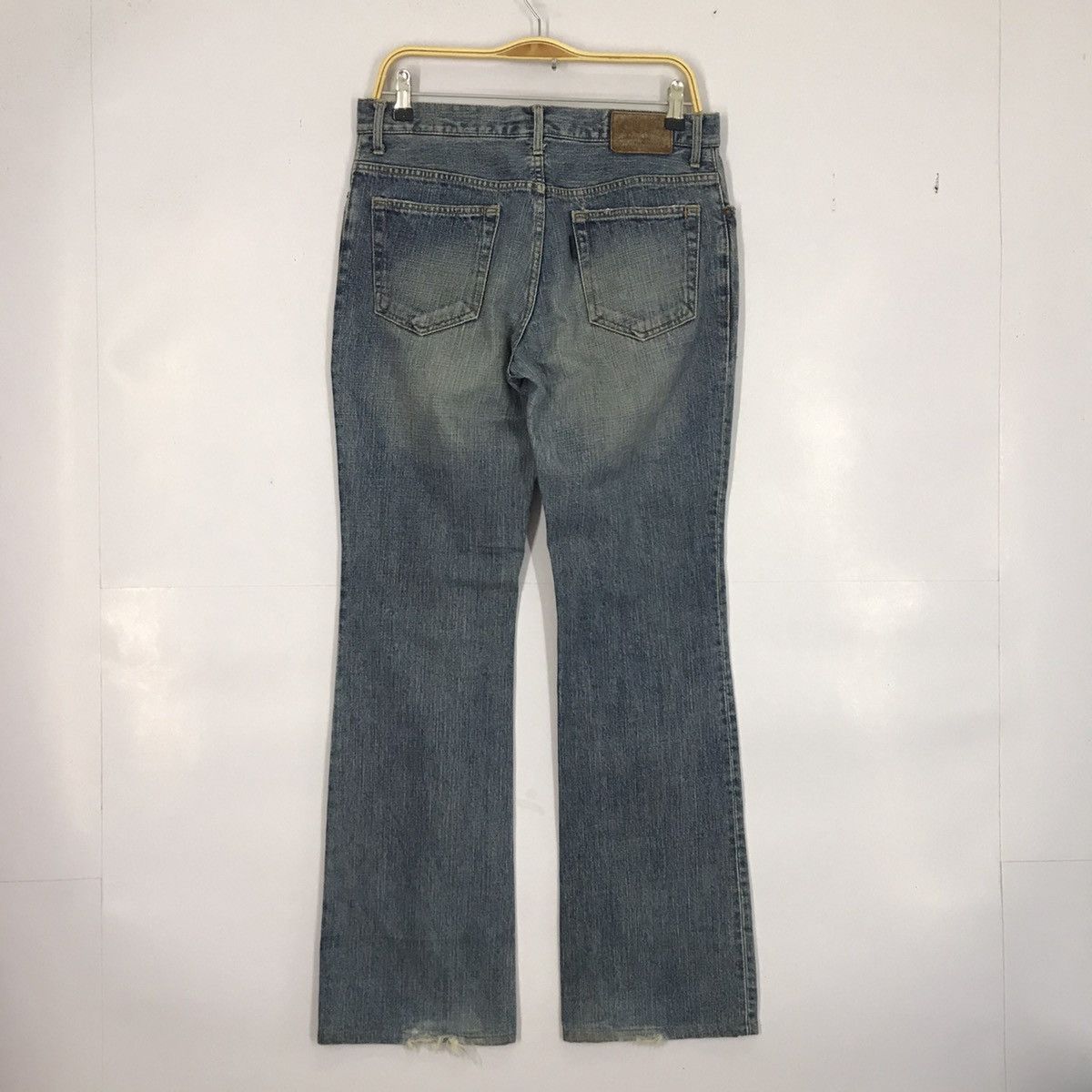 Issey Miyake × Tete Homme 👽FLARE BOOTCUT DENIM TETE MOMME DISTRESSED DENIM PANTS O4 Size US 30 / EU 46 - 6 Thumbnail