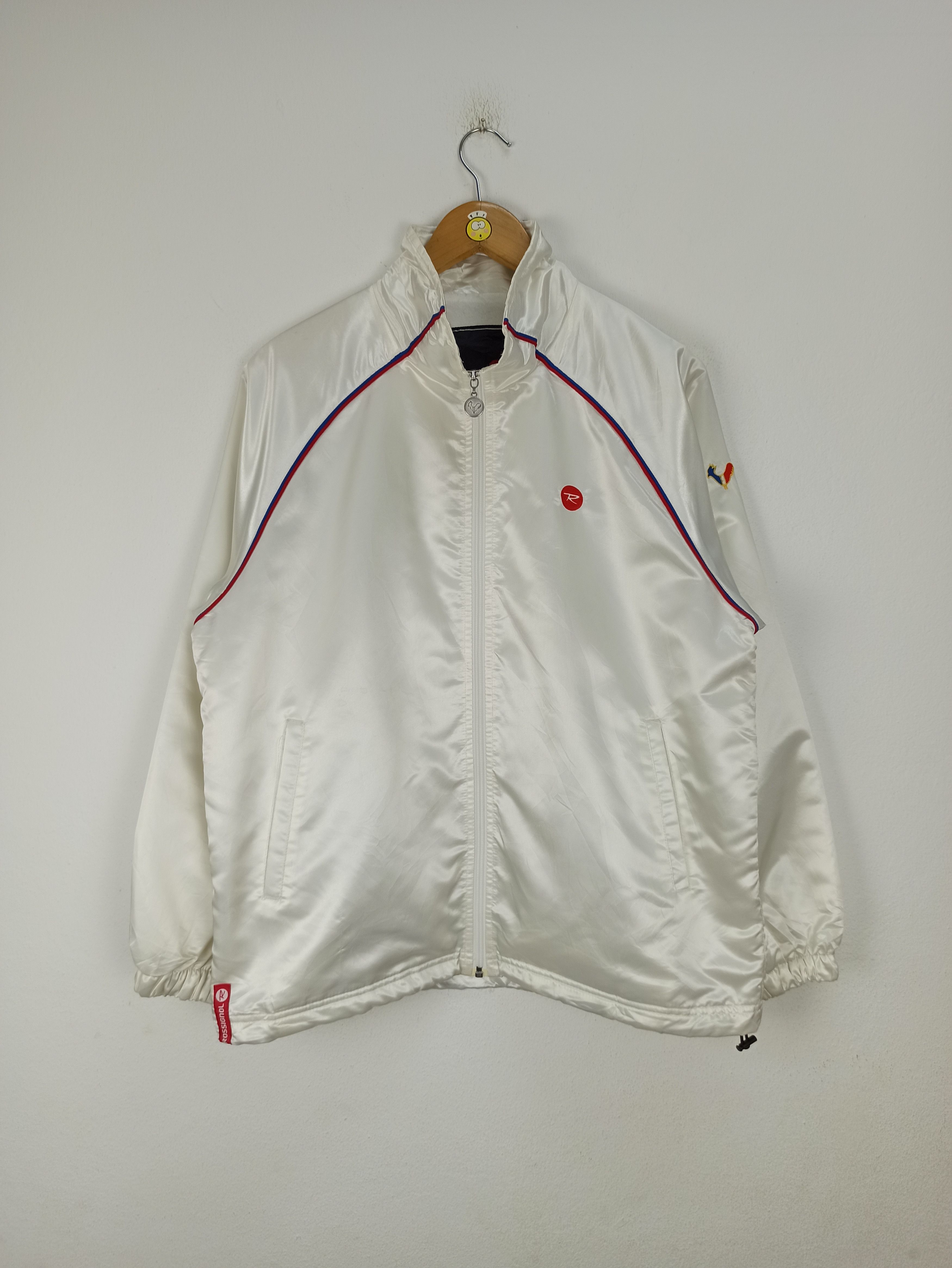 image of Italian Designers x Vintage Rossignol Windbreaker Jacket Nice Design in White Pearl (Size Medium)