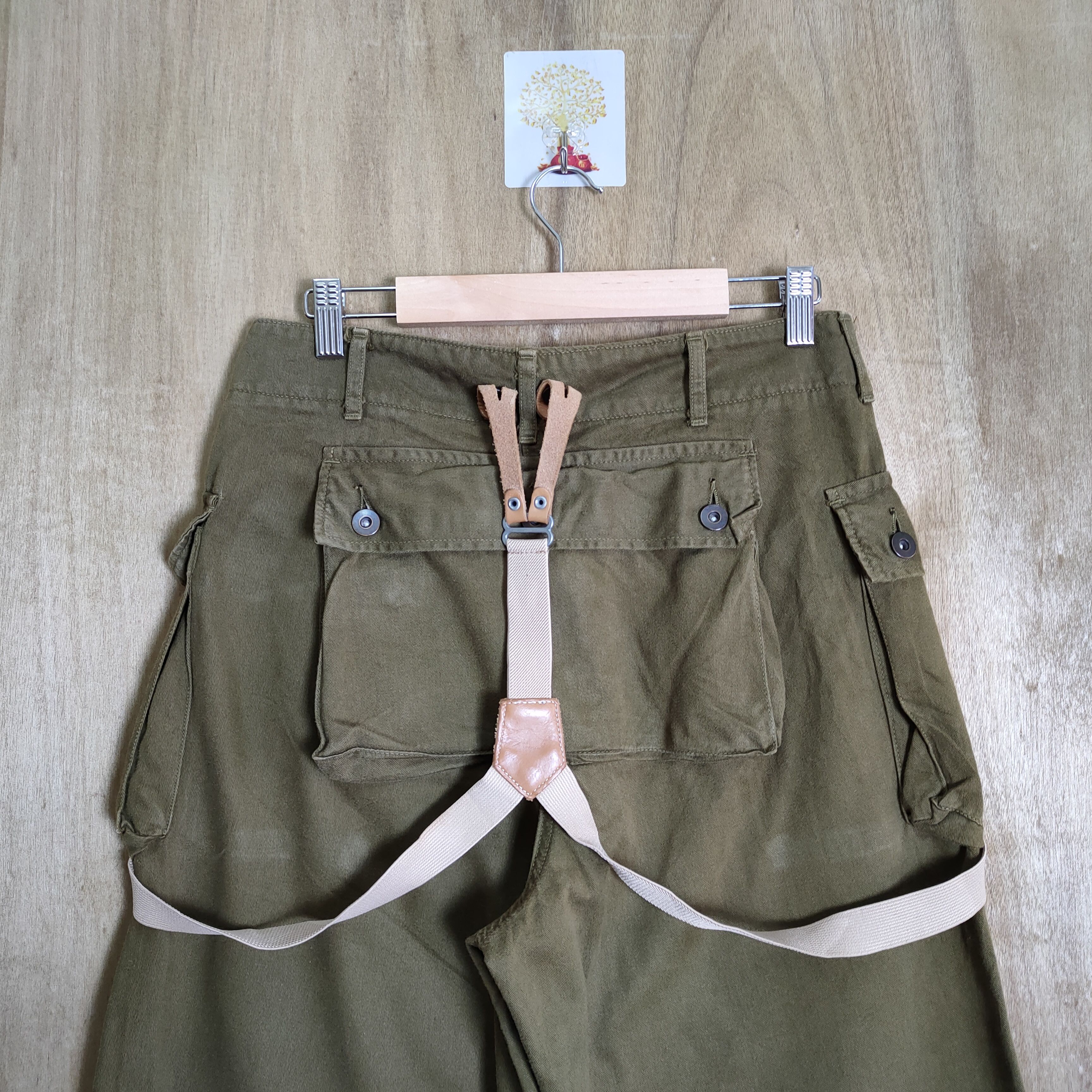 Japanese Brand VINTAGE BAN ROMEN SUSPENDER CARGO PANTS Size US 30 / EU 46 - 11 Thumbnail