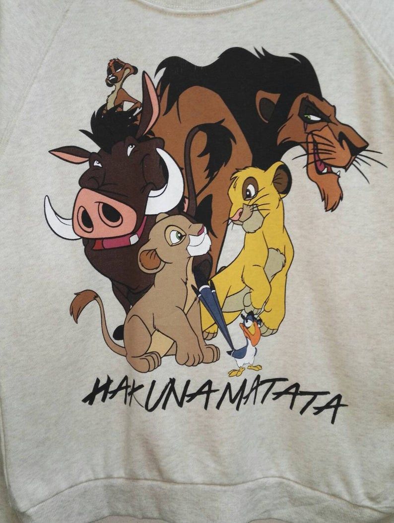 Cartoon Network The Lion King Disney HAKUNA MATATA Big Logo Graphic(Code 6) Size US M / EU 48-50 / 2 - 2 Thumbnail