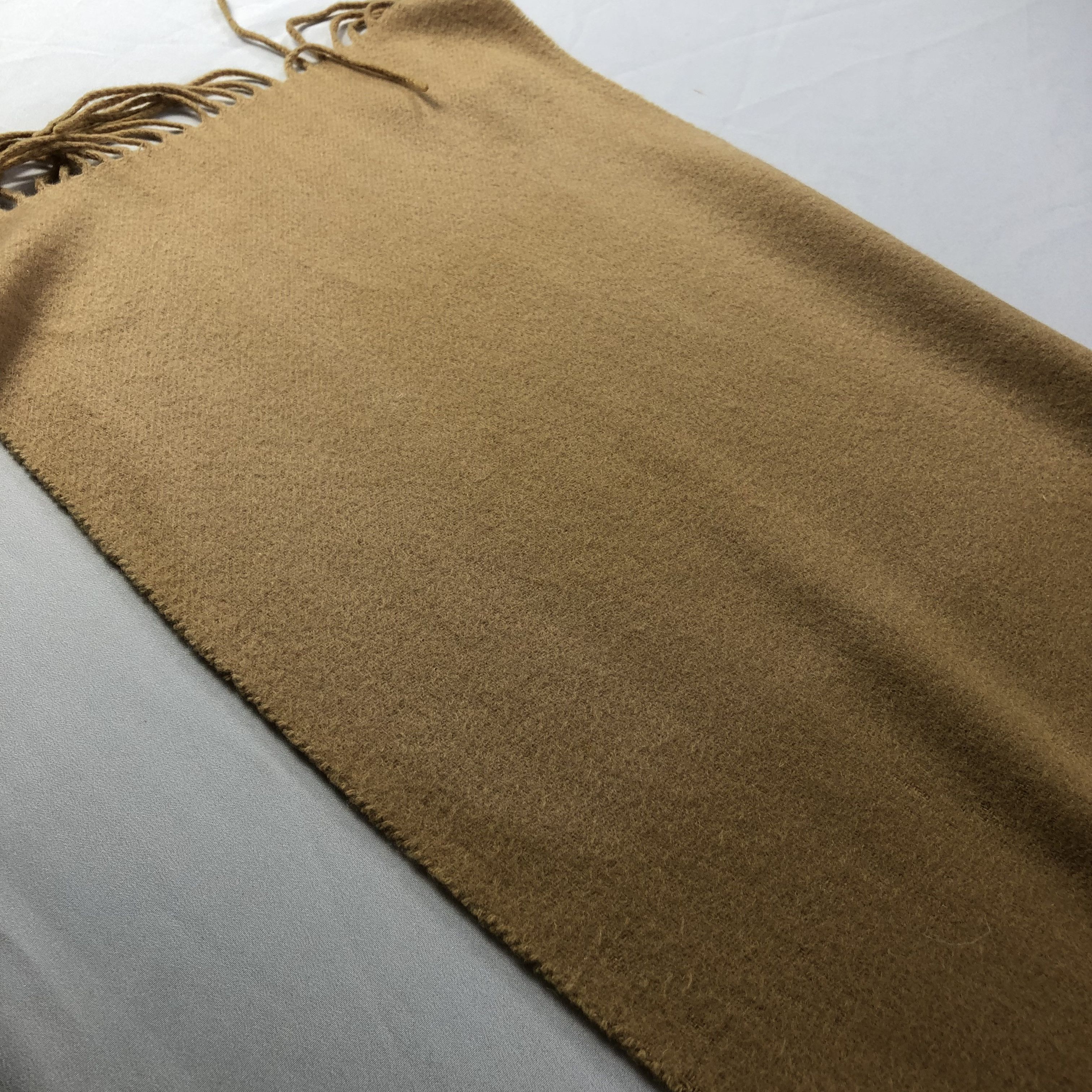 Liberty Liberty Plain Tan Cashmere Scarf Muffler V1391 Size ONE SIZE - 7 Thumbnail