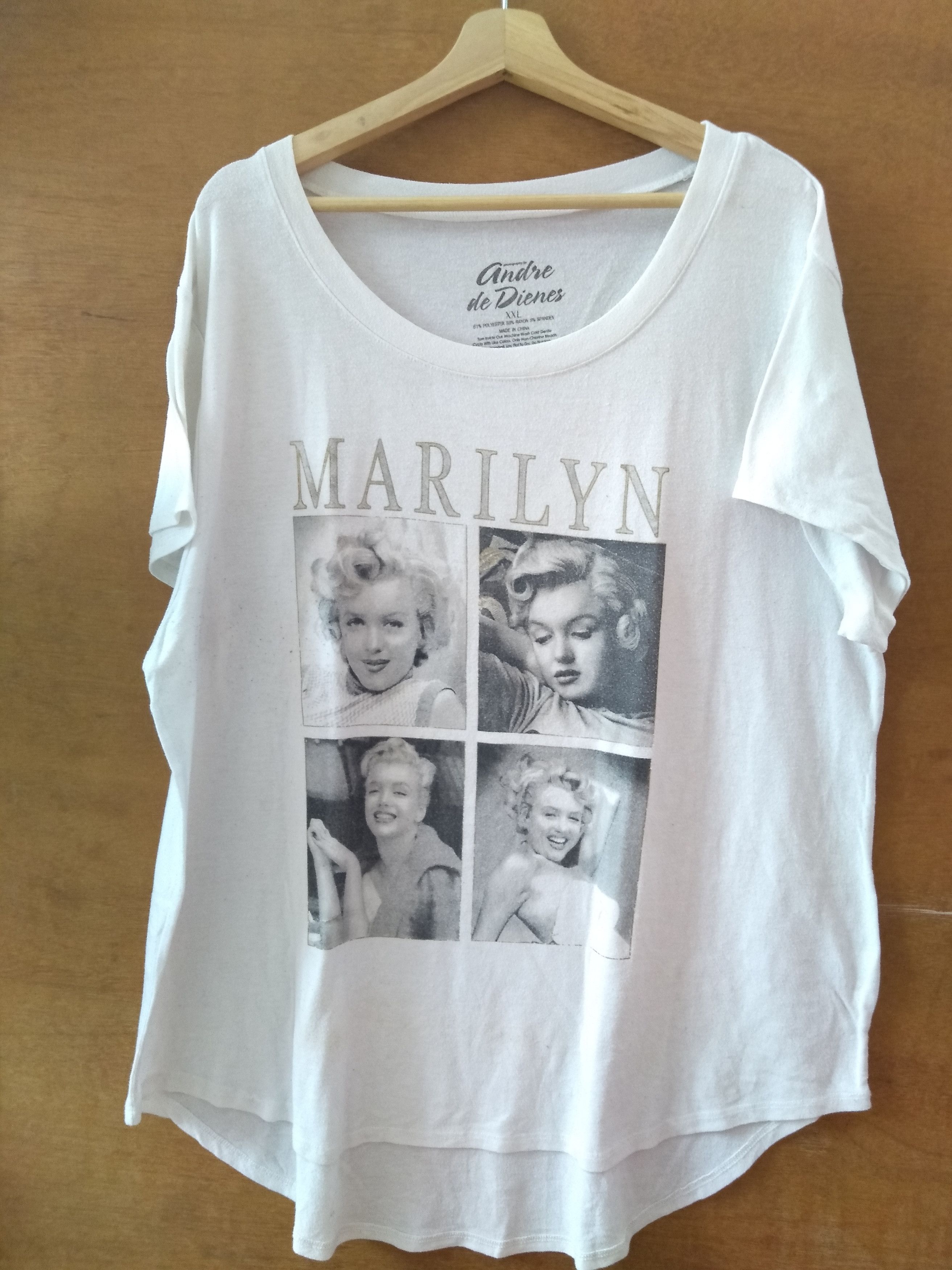 image of Band Tees x Rock T Shirt Marilyn Monroe Vd2 in White, Men's (Size 2XL)