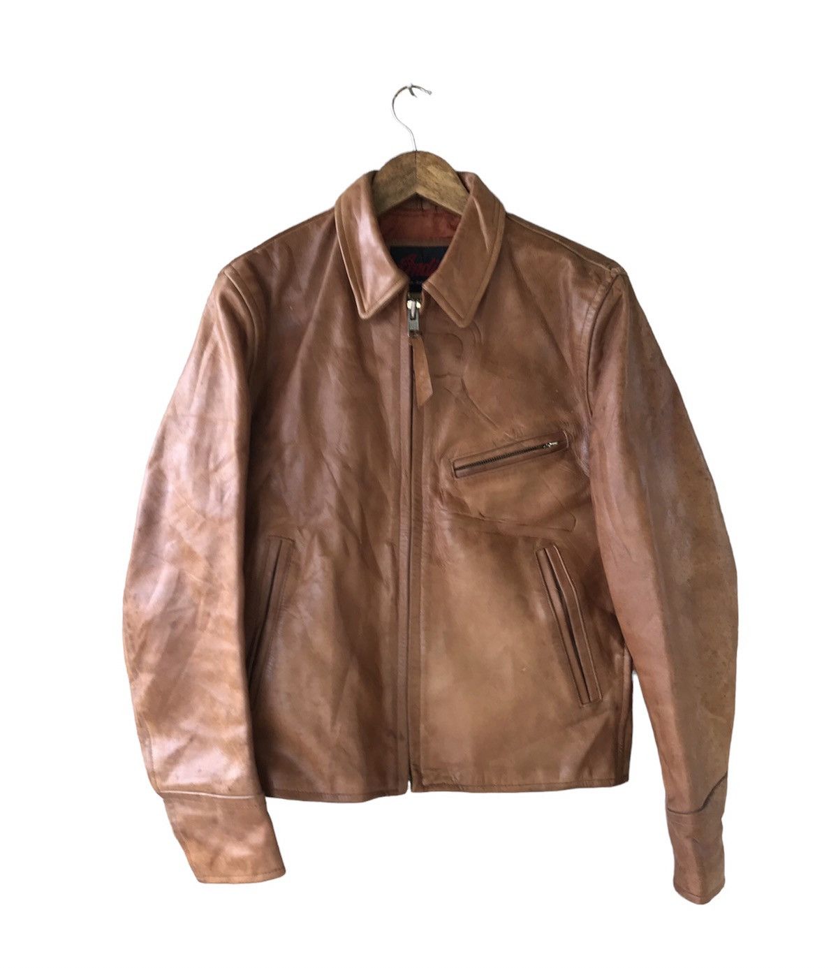 RARE VINTAGE 80s INDIAN MOTORCYCLE GENUINE LEATHER JACKET
