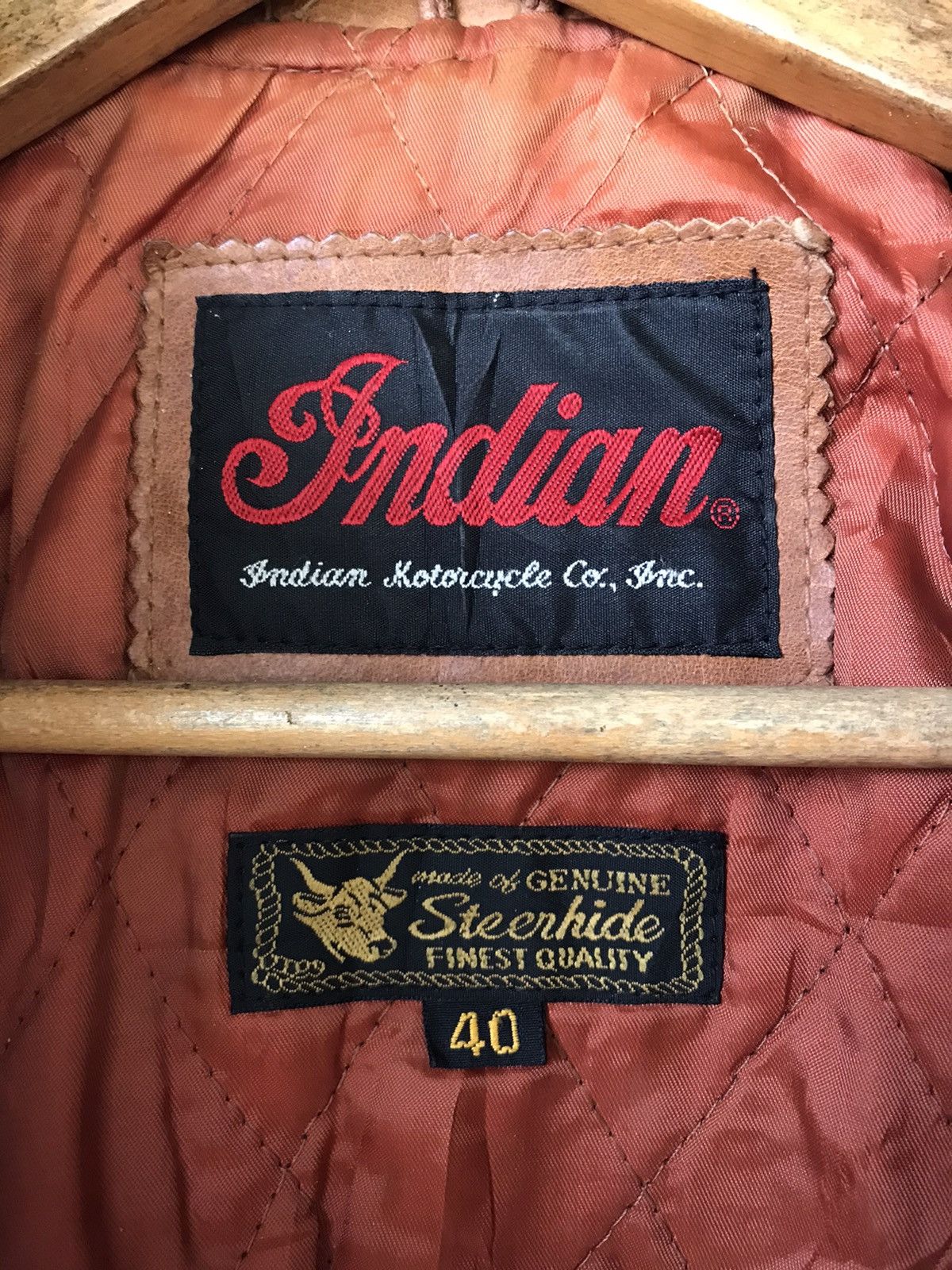 Genuine Leather × Indian Motorcycle RARE VINTAGE 80s INDIAN MOTORCYCLE GENUINE LEATHER JACKET Size US M / EU 48-50 / 2 - 16 Thumbnail