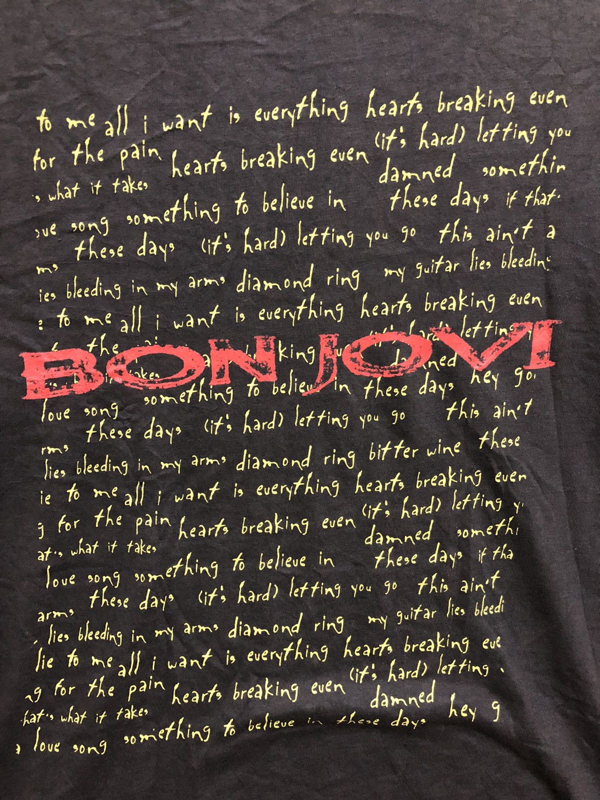 Band Tees × Bon Jovi Vintage Bon Jovi Japan Tour 1996 Size US L / EU 52-54 / 3 - 4 Thumbnail