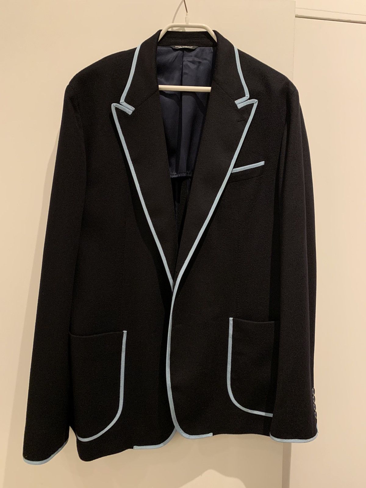 Dolce & Gabbana Dolce & Gabbana Navy Blue Blazer Jacket Size 52L - 1 Thumbnail