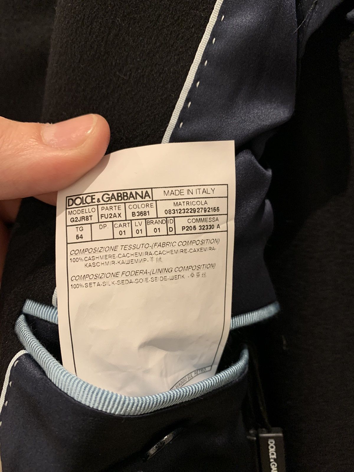 Dolce & Gabbana Dolce & Gabbana Navy Blue Blazer Jacket Size 52L - 7 Thumbnail
