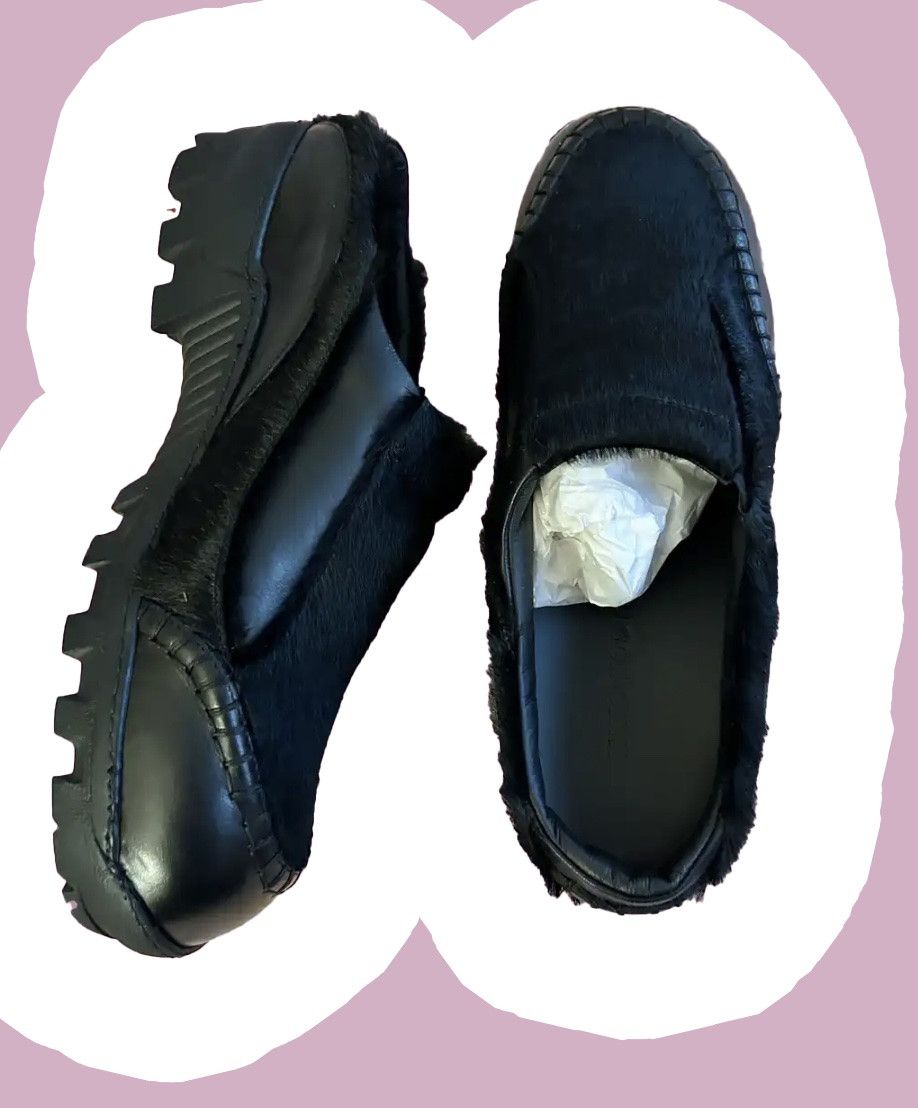 image of Kiko Kostadinov Bindra Sabo Pony Hair Mule Shoess Black Shoes, Men's (Size 9)