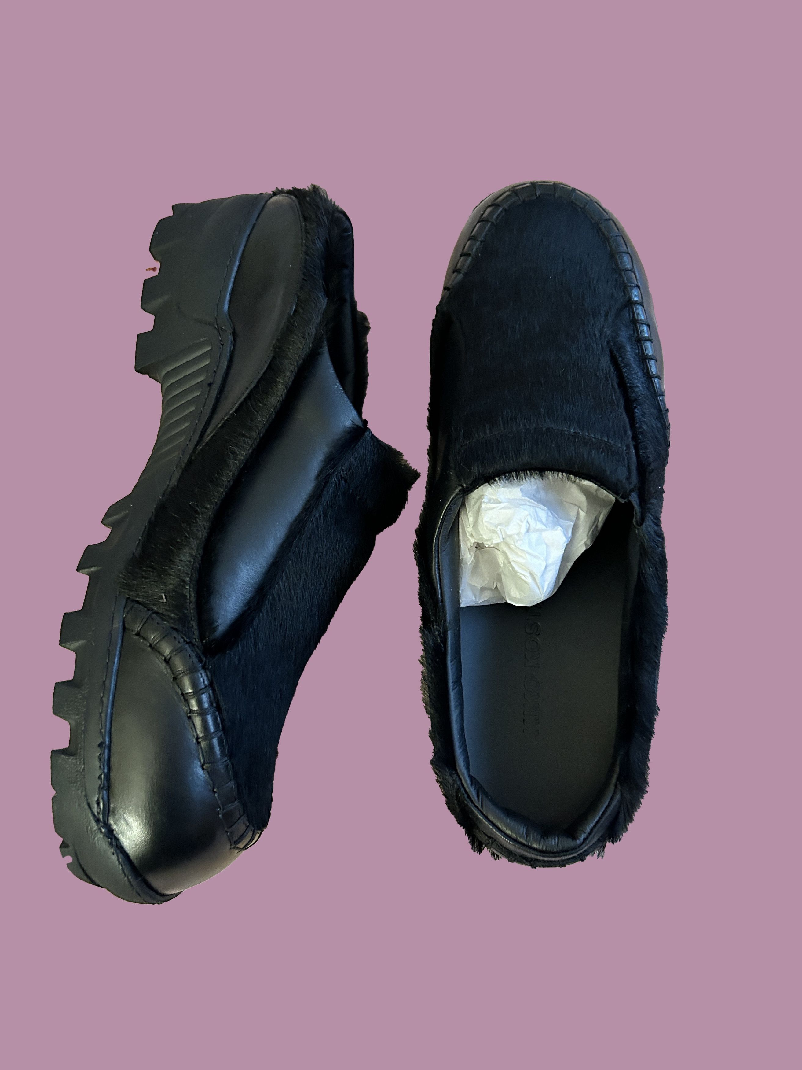 Kiko Kostadinov Bindra Sabo Pony Hair Mules Black