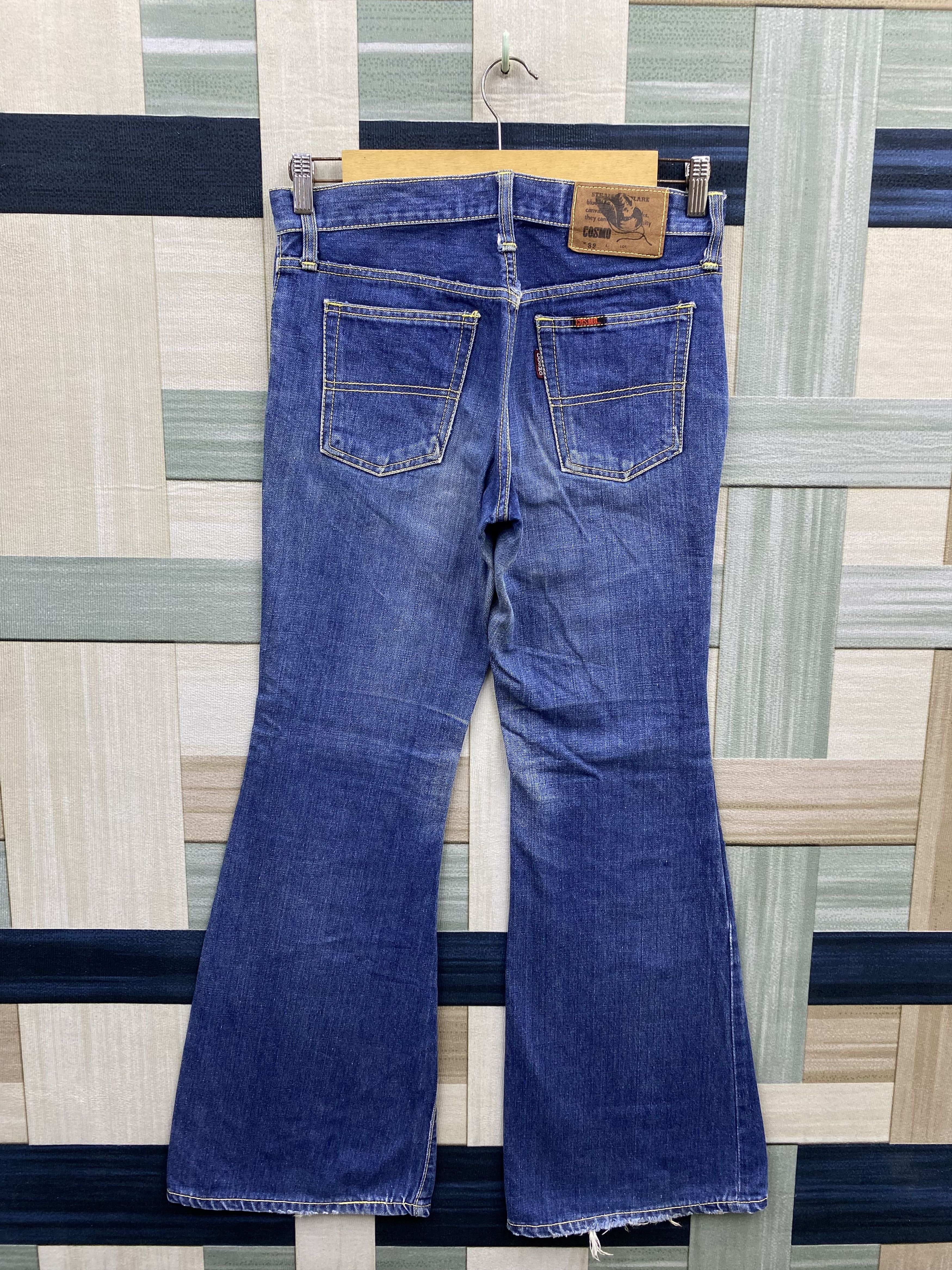 Vintage Vintage 80's Cosmo Custom Flare Denim Jean Size US 32 / EU 48 - 2 Thumbnail