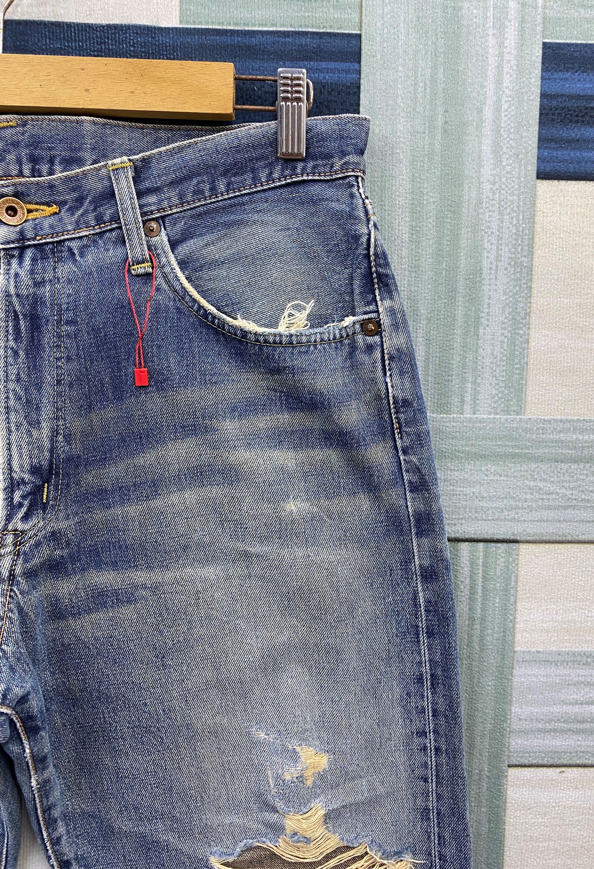 Edwin Vintage Edwin 505X Distress Selvedge Denim Jean Size US 34 / EU 50 - 7 Thumbnail