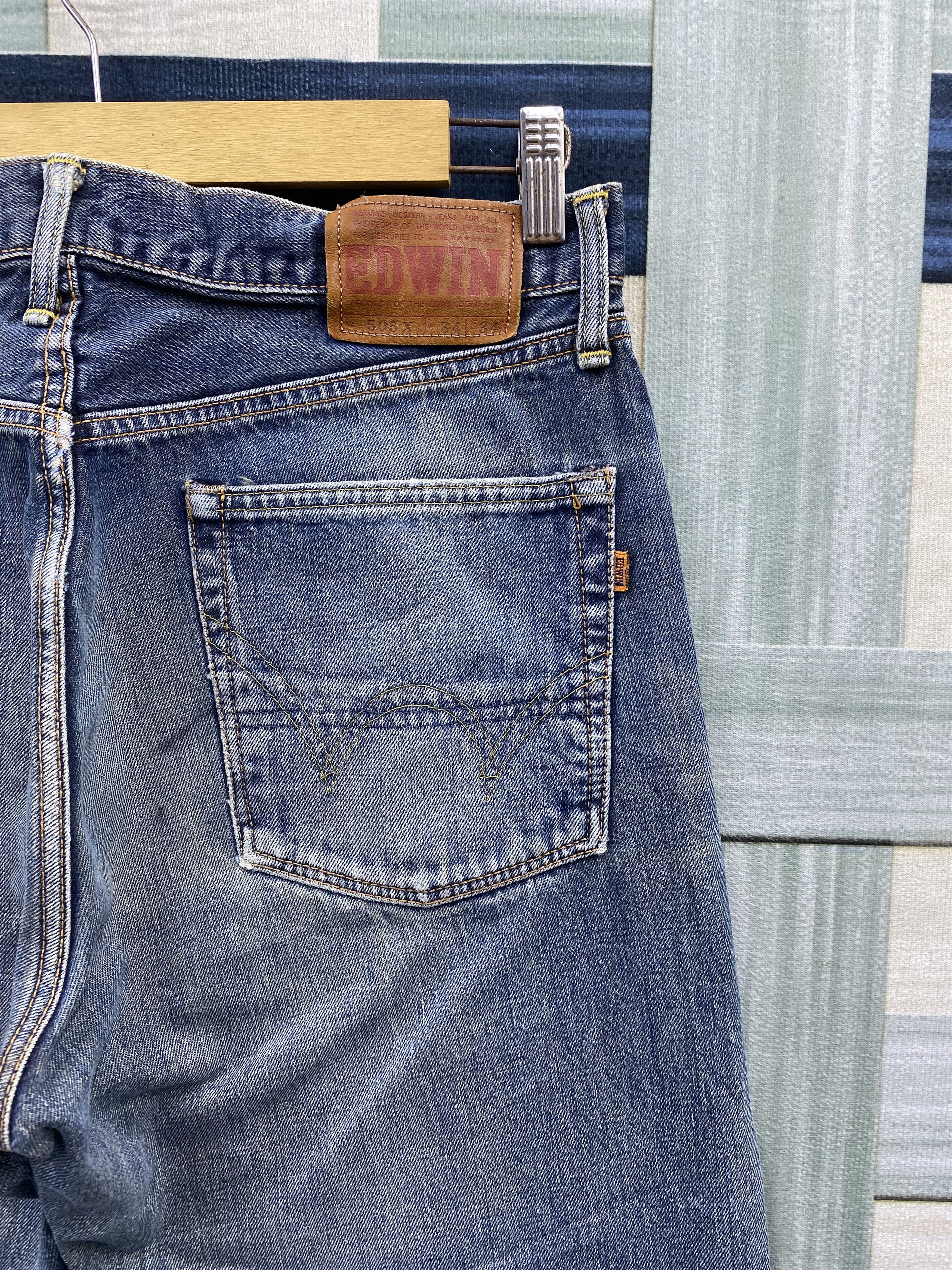 Edwin Vintage Edwin 505X Distress Selvedge Denim Jean Size US 34 / EU 50 - 14 Thumbnail