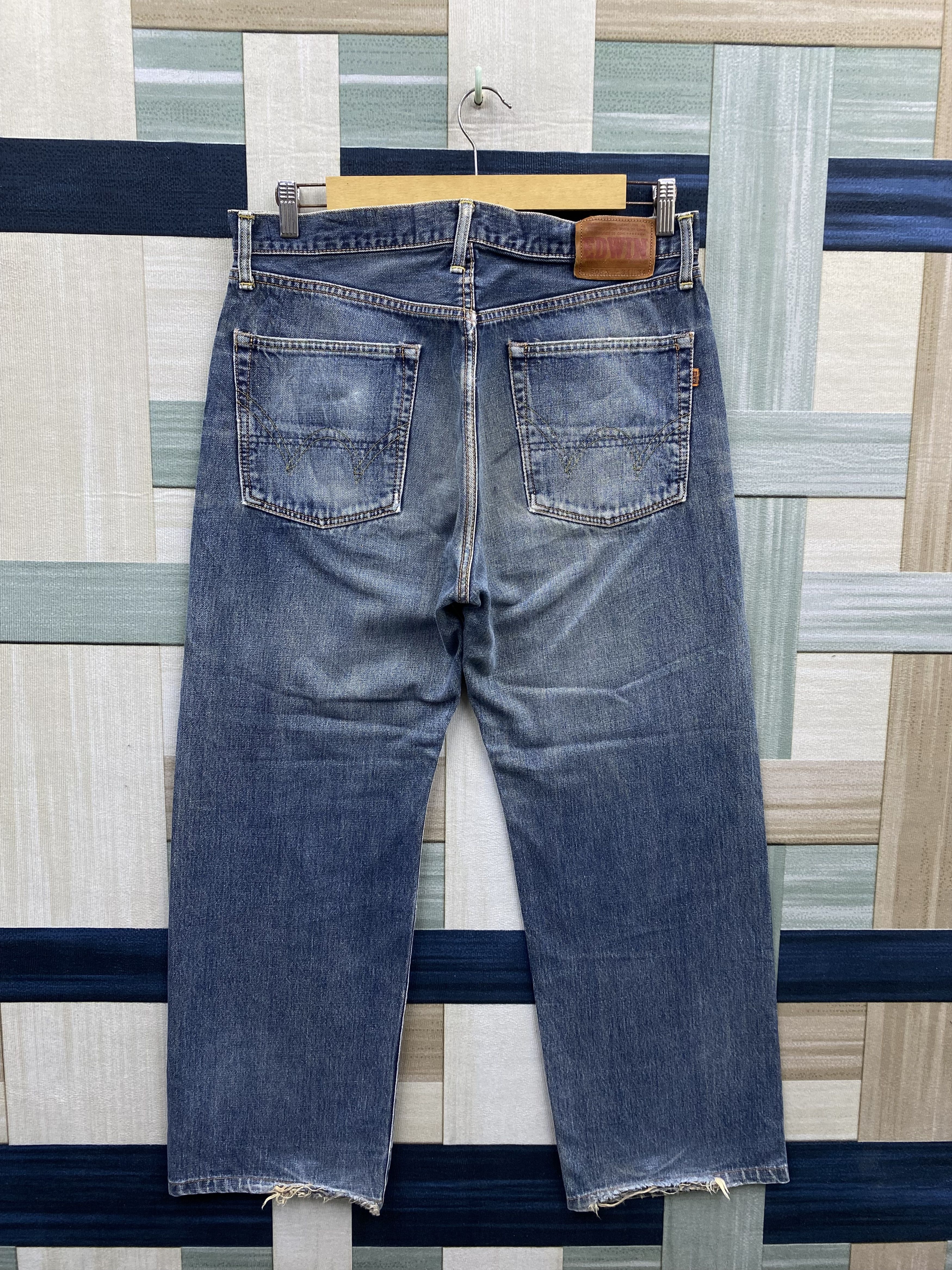 Edwin Vintage Edwin 505X Distress Selvedge Denim Jean Size US 34 / EU 50 - 2 Thumbnail