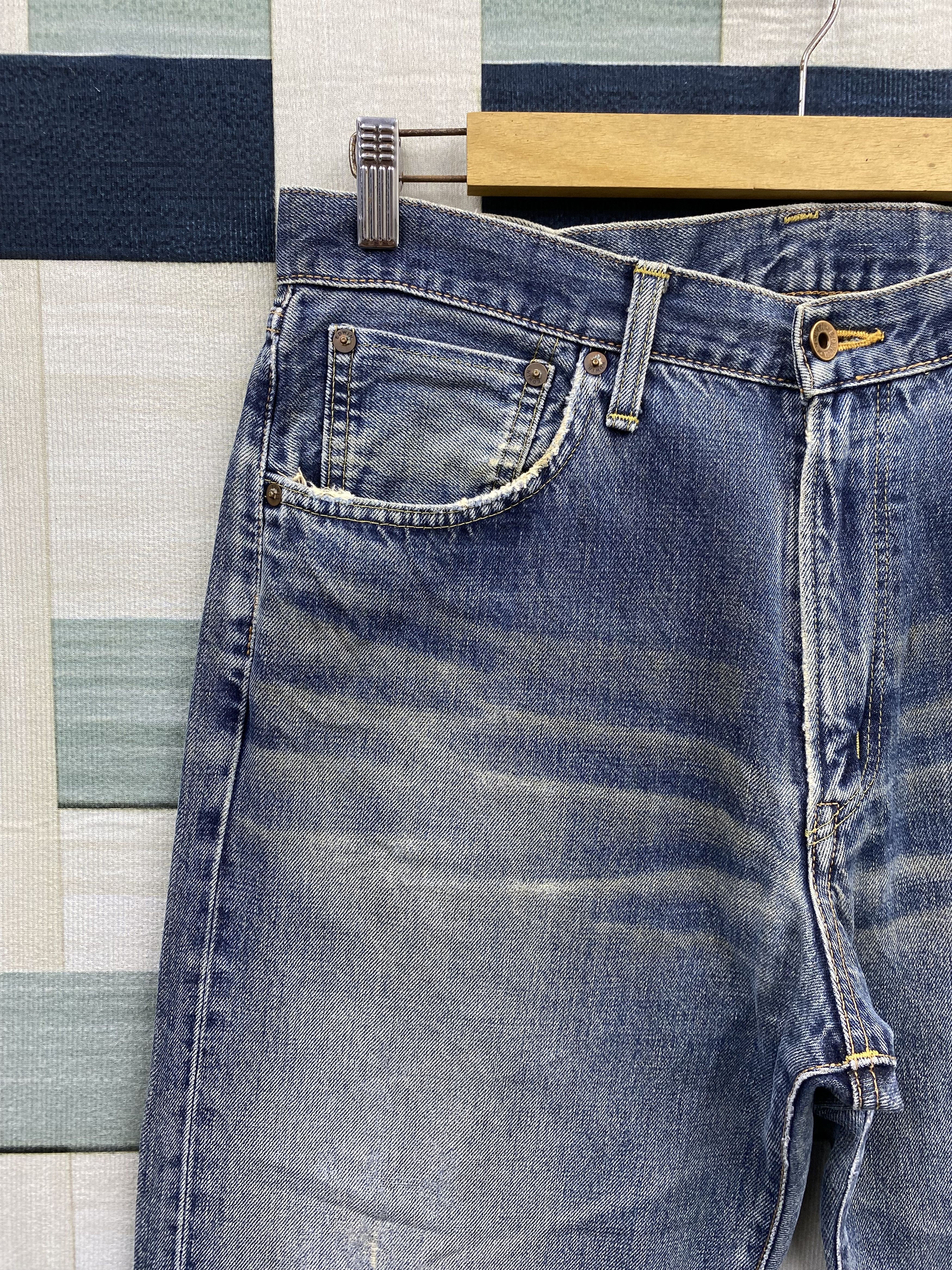 Edwin Vintage Edwin 505X Distress Selvedge Denim Jean Size US 34 / EU 50 - 6 Thumbnail