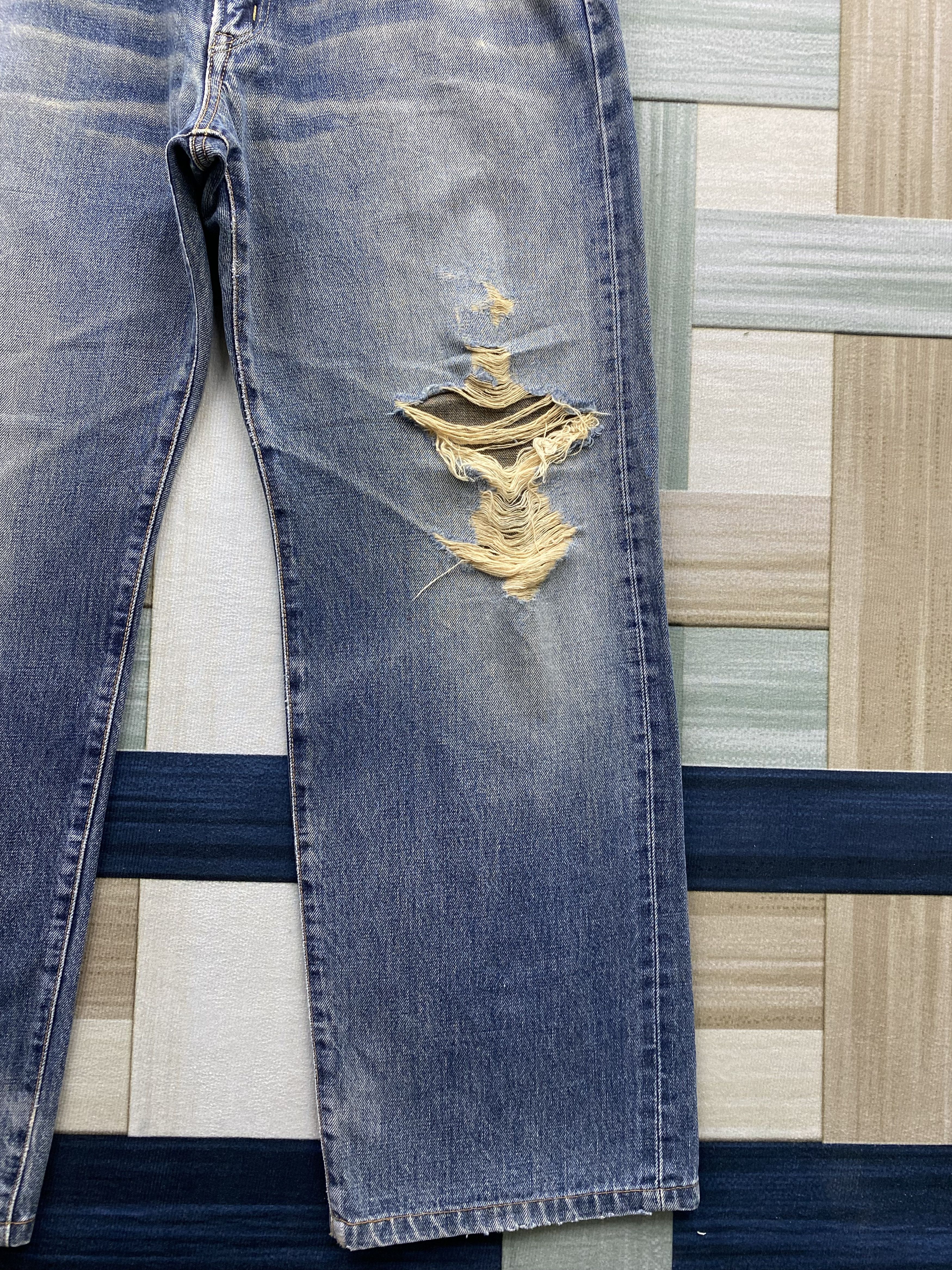 Edwin Vintage Edwin 505X Distress Selvedge Denim Jean Size US 34 / EU 50 - 10 Thumbnail