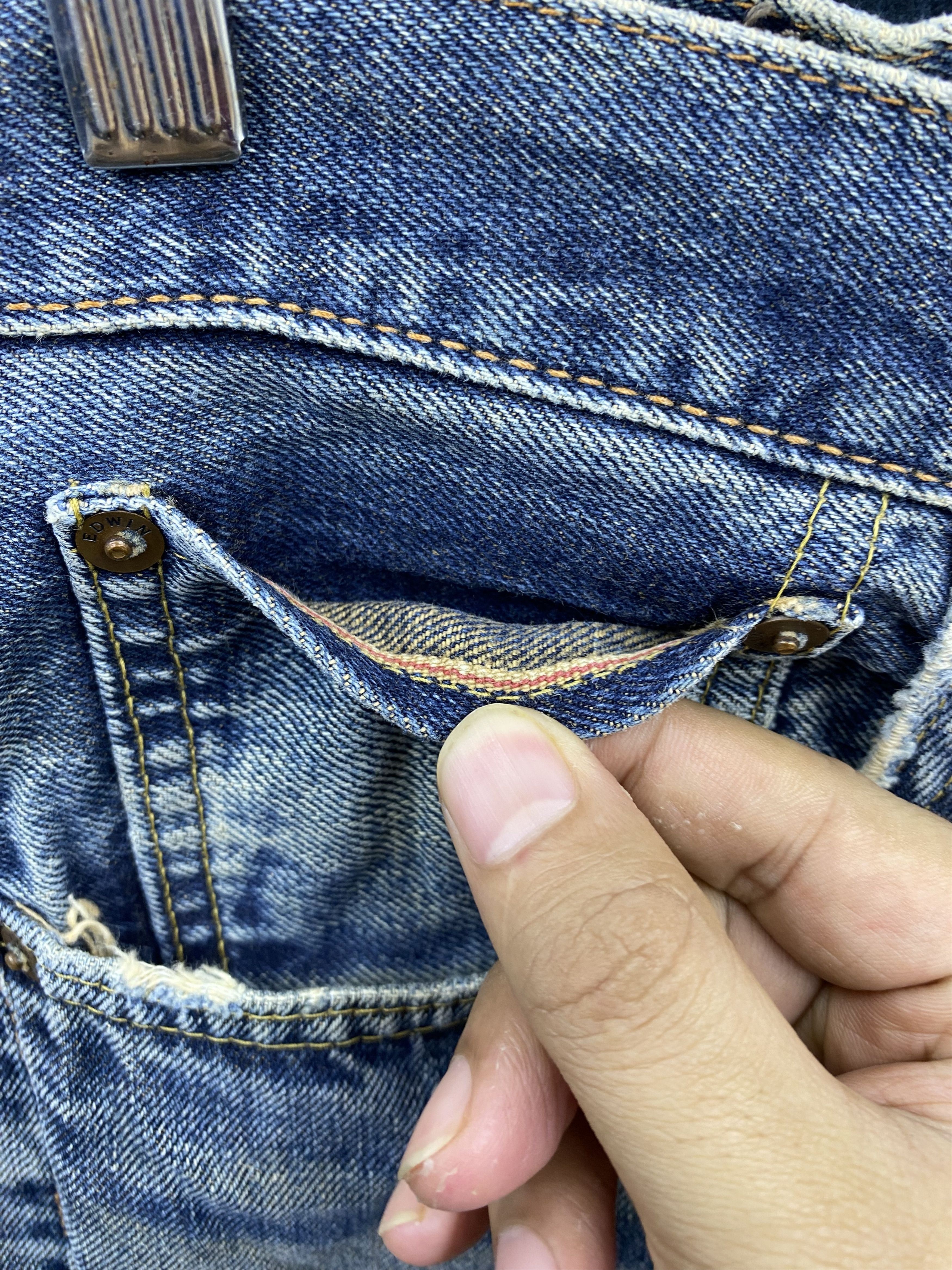 Edwin Vintage Edwin 505X Distress Selvedge Denim Jean Size US 34 / EU 50 - 12 Thumbnail