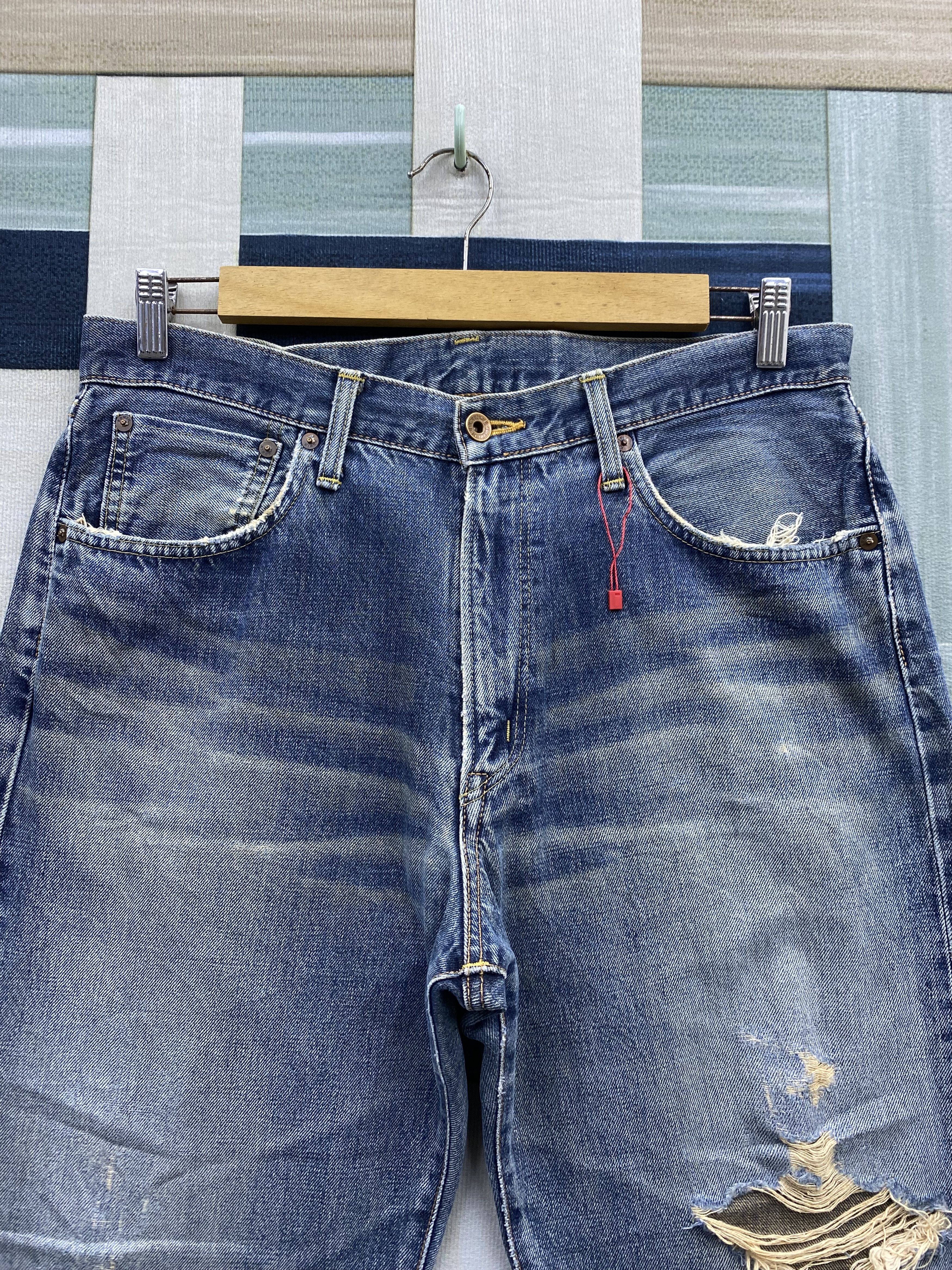 Edwin Vintage Edwin 505X Distress Selvedge Denim Jean Size US 34 / EU 50 - 3 Thumbnail