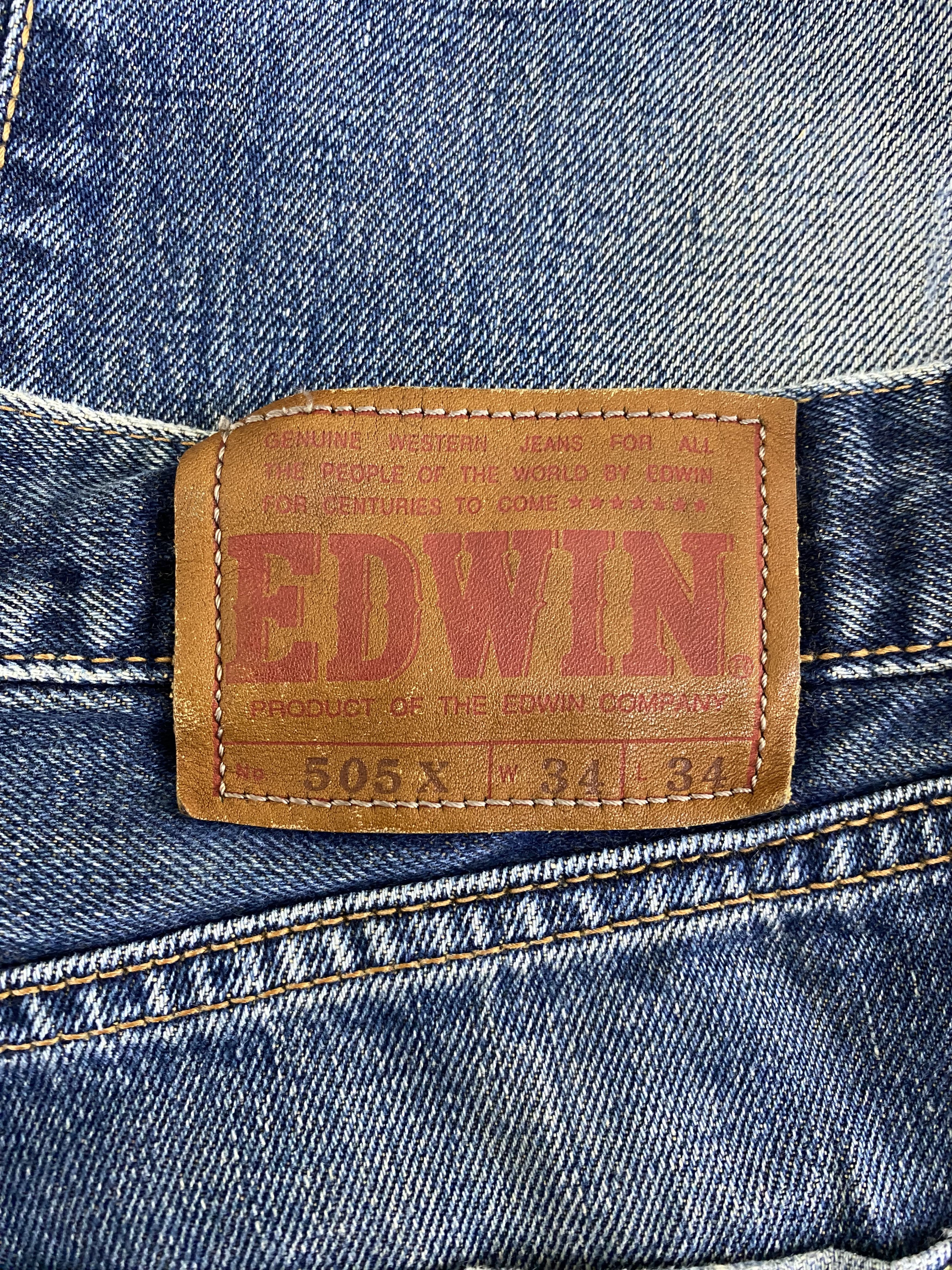 Edwin Vintage Edwin 505X Distress Selvedge Denim Jean Size US 34 / EU 50 - 5 Thumbnail