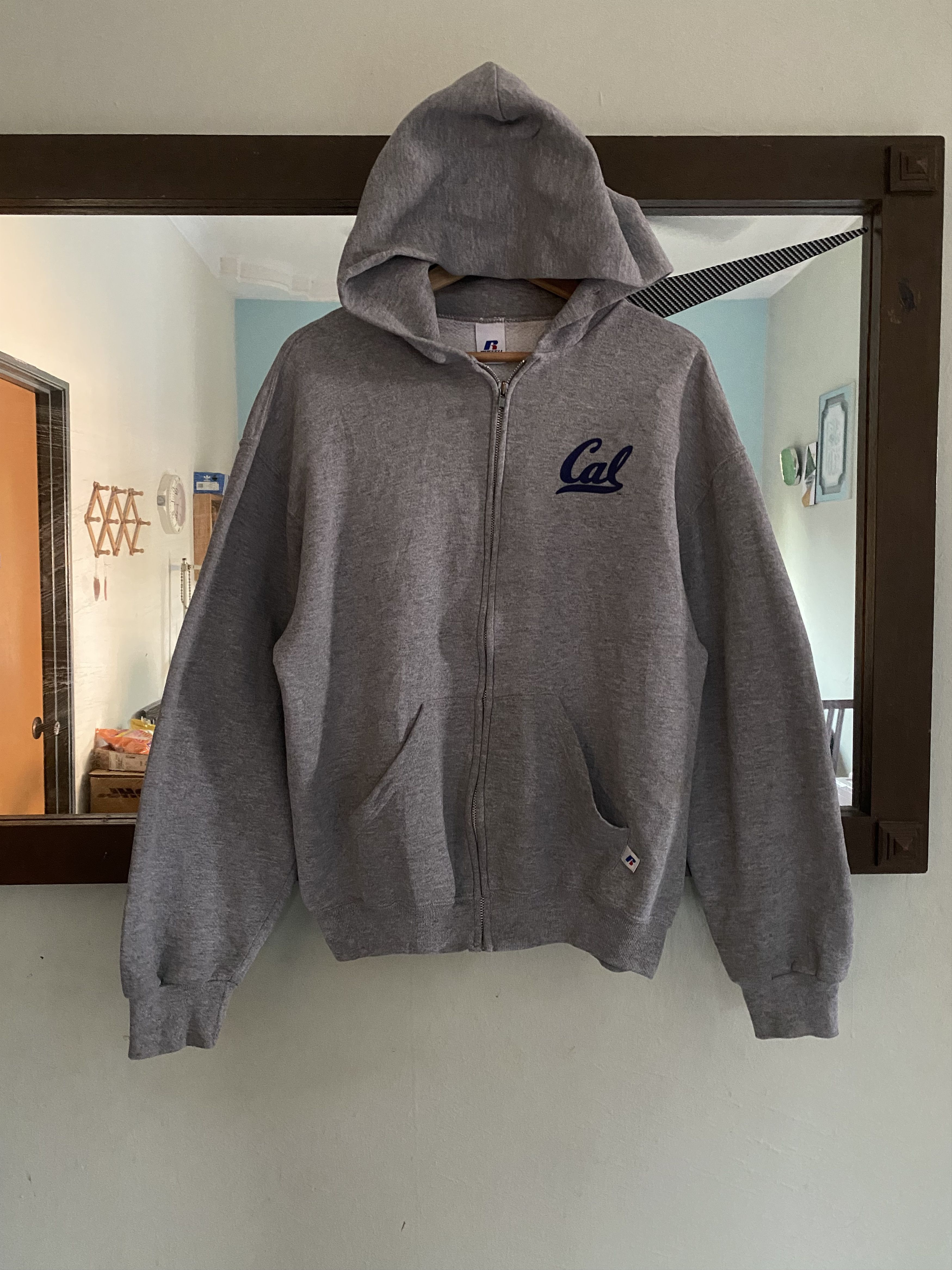 Russell Athletic Vintage Russell Athletic Ziper Cal Hoodie Size US M / EU 48-50 / 2 - 1 Thumbnail