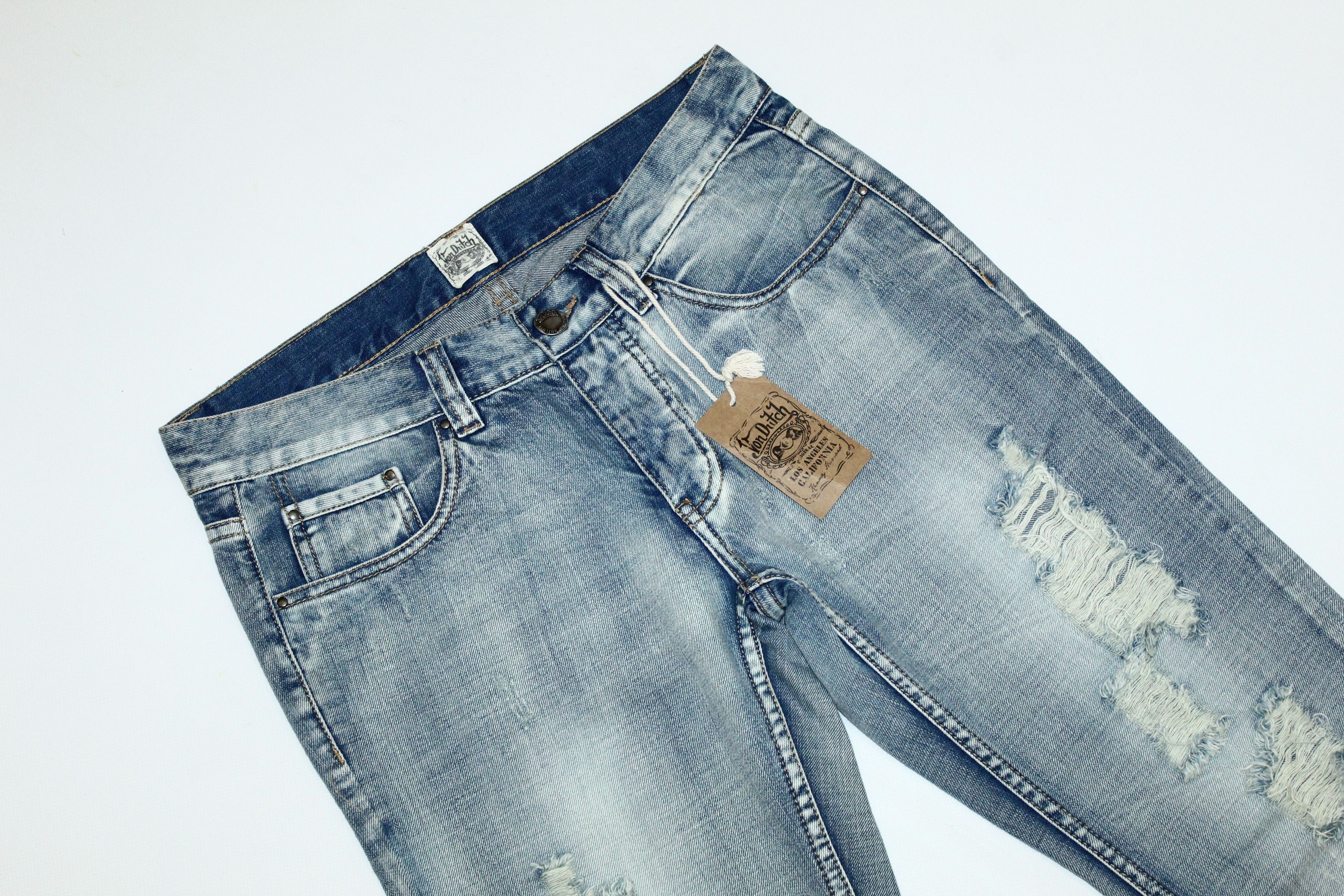 Von Dutch Von Dutch Stonewash Distressed Denim Slim fit Jeans Size US 32 / EU 48 - 4 Thumbnail