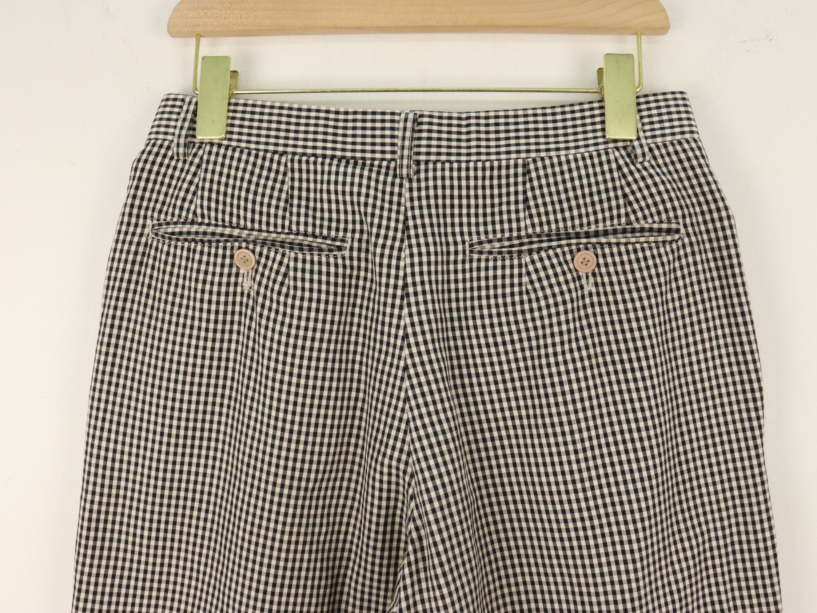 Issey Miyake 80's ISSEY MIYAKE MEN Checkered Baggy Front Pleated Pant Size US 29 - 10 Thumbnail