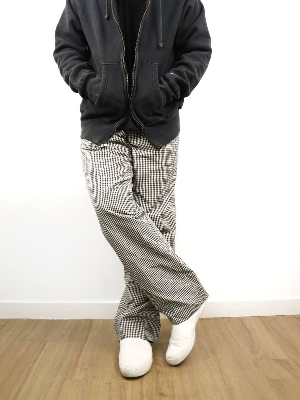 Issey Miyake 80's ISSEY MIYAKE MEN Checkered Baggy Front Pleated Pant Size US 29 - 1 Thumbnail