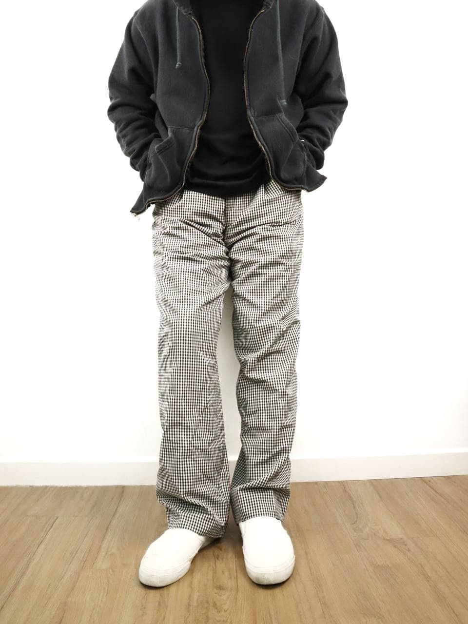 Issey Miyake 80's ISSEY MIYAKE MEN Checkered Baggy Front Pleated Pant Size US 29 - 2 Thumbnail