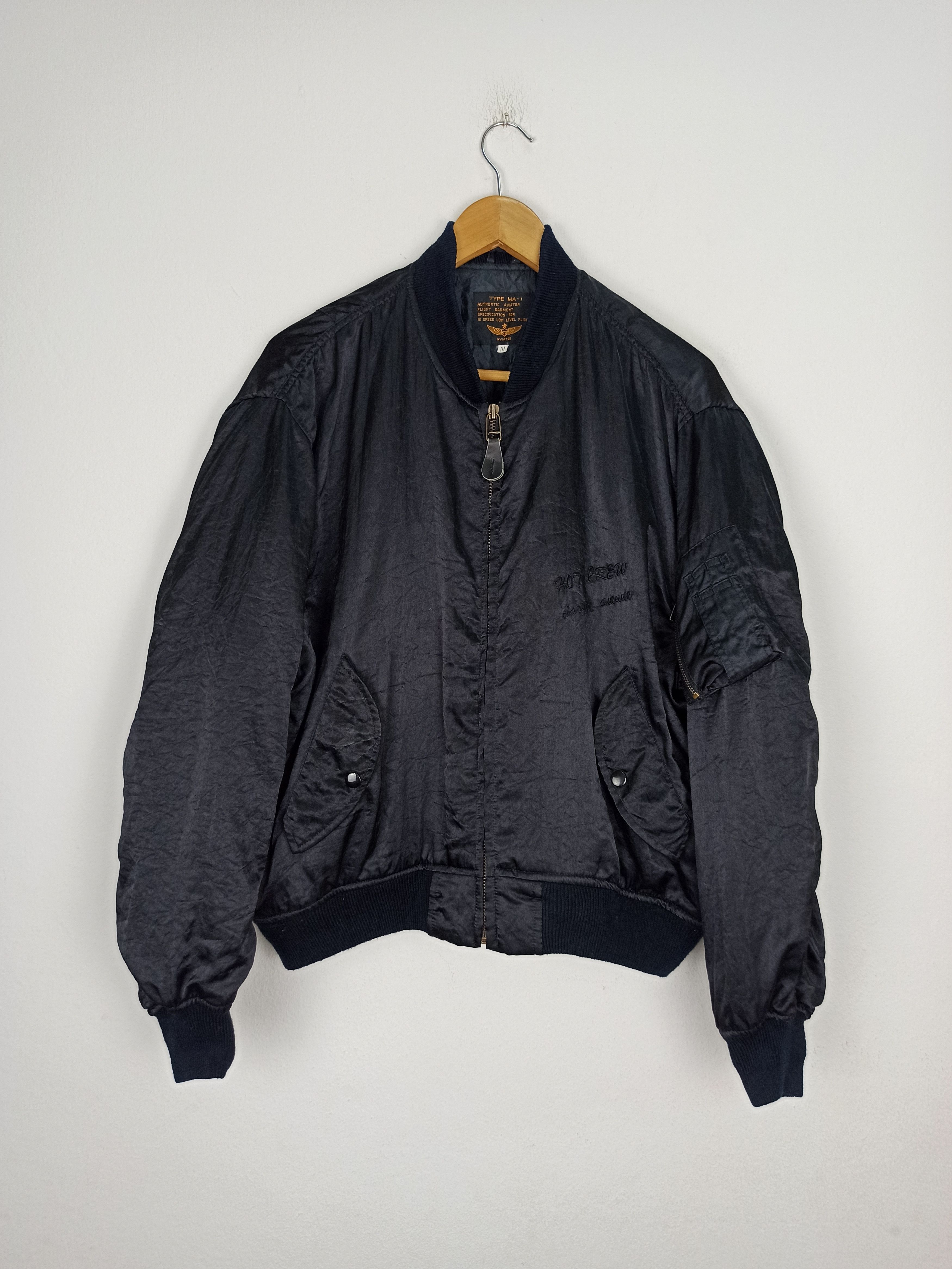 Japanese Brand Rare MA-1 Bomber Jacket Palazzo Pazzi Hot Crew (c45) Size US M / EU 48-50 / 2 - 2 Thumbnail
