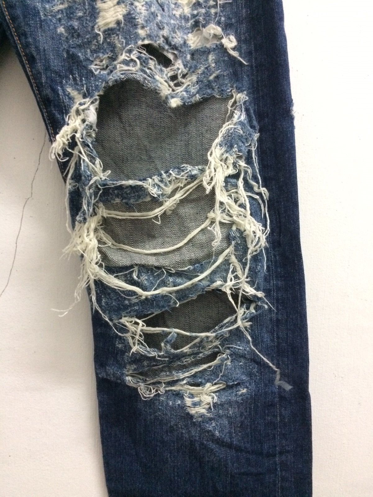Designer × Japanese Brand Rare Rna Slang Patch Work Distressed Bleached Denim Jenas Size US 30 / EU 46 - 4 Thumbnail