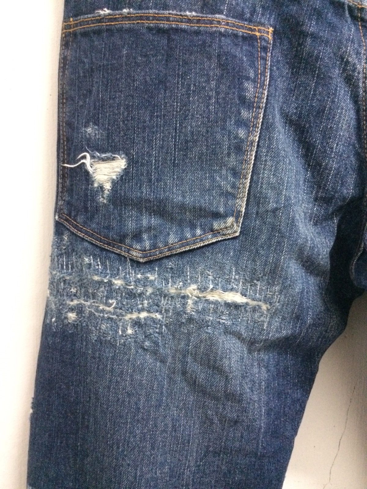 Designer × Japanese Brand Rare Rna Slang Patch Work Distressed Bleached Denim Jenas Size US 30 / EU 46 - 10 Thumbnail