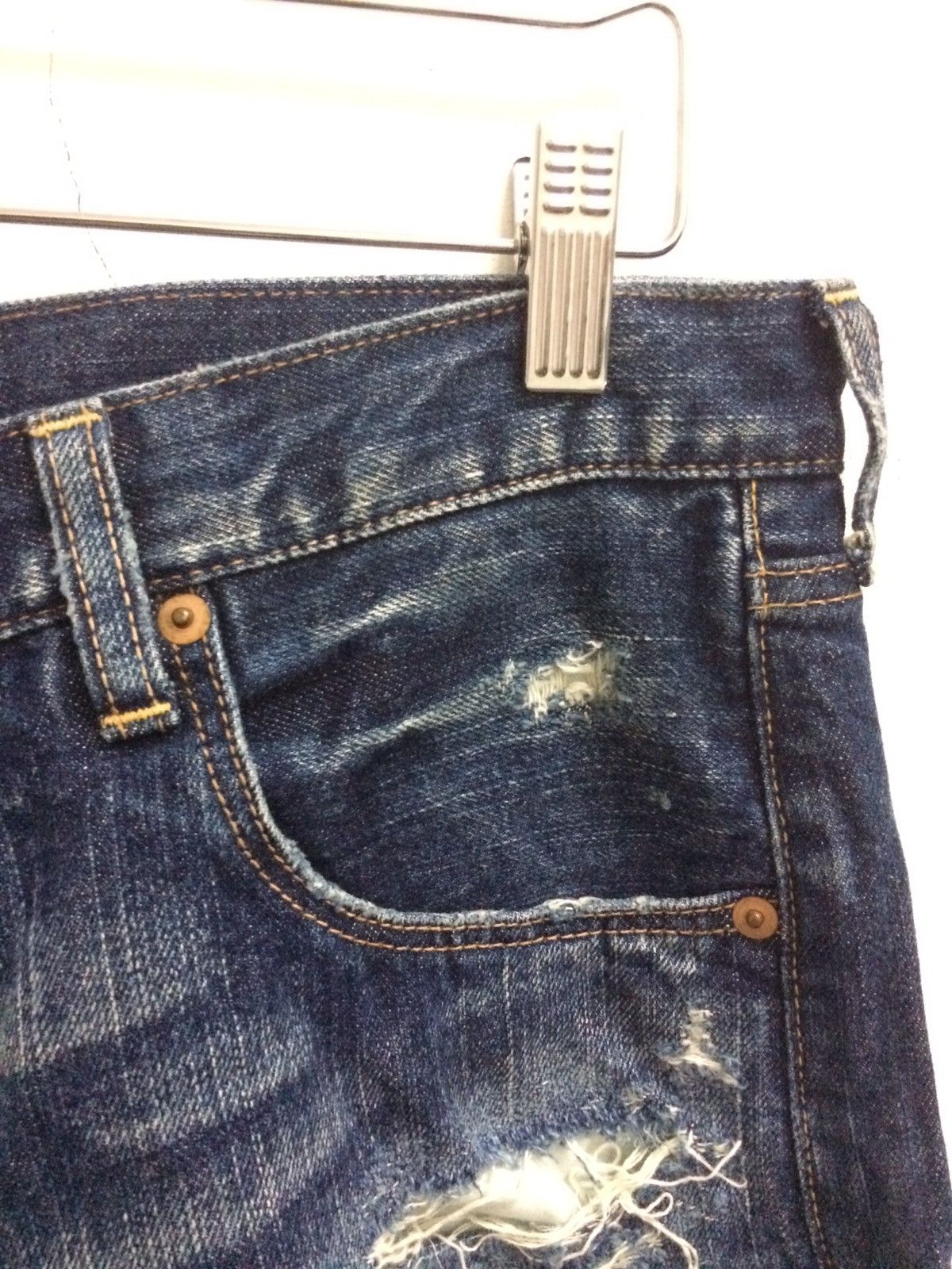 Designer × Japanese Brand Rare Rna Slang Patch Work Distressed Bleached Denim Jenas Size US 30 / EU 46 - 7 Thumbnail