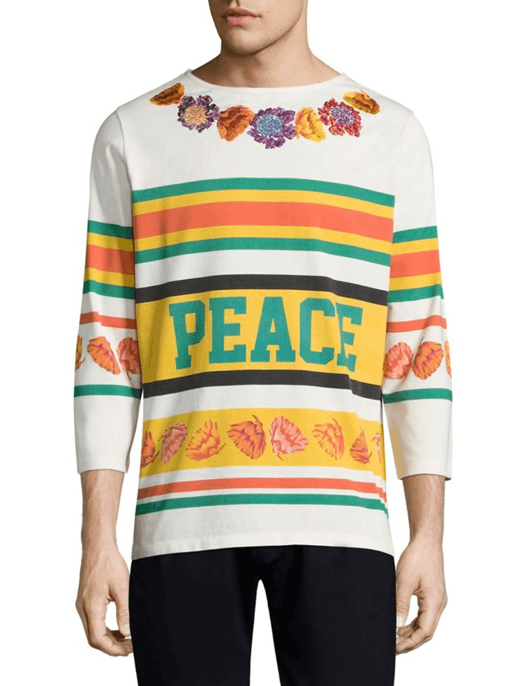 Paul Smith Paul Smith Embroidered Floral Peace Hockey Top T-shirt Size US S / EU 44-46 / 1 - 2 Thumbnail