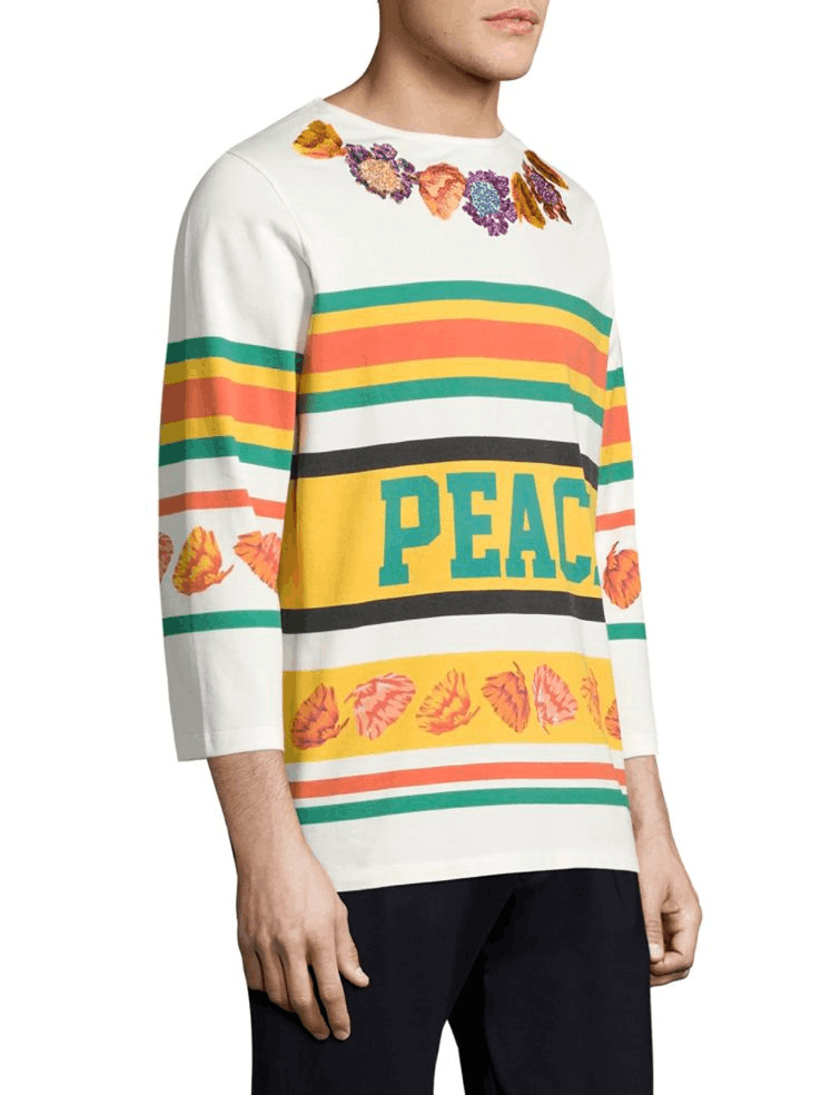 Paul Smith Paul Smith Embroidered Floral Peace Hockey Top T-shirt Size US S / EU 44-46 / 1 - 4 Thumbnail