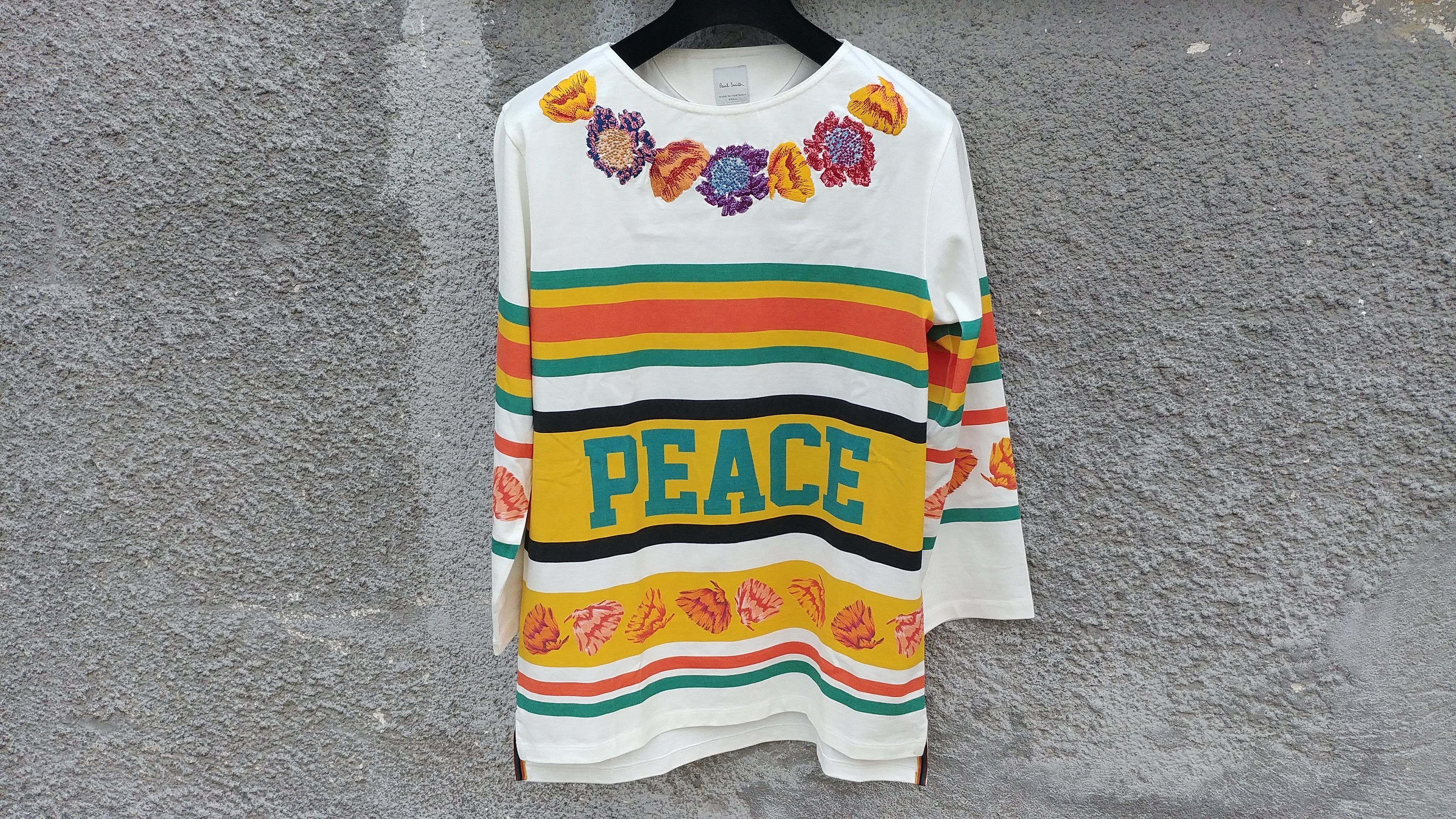 Paul Smith Paul Smith Embroidered Floral Peace Hockey Top T-shirt Size US S / EU 44-46 / 1 - 1 Thumbnail