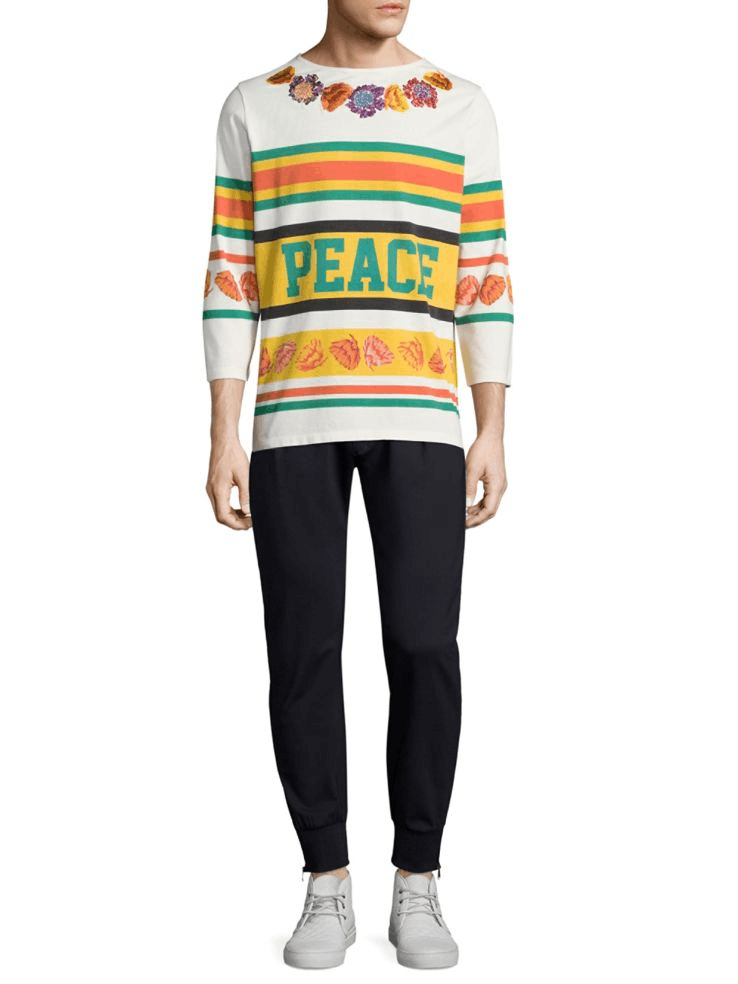 Paul Smith Paul Smith Embroidered Floral Peace Hockey Top T-shirt Size US S / EU 44-46 / 1 - 5 Thumbnail