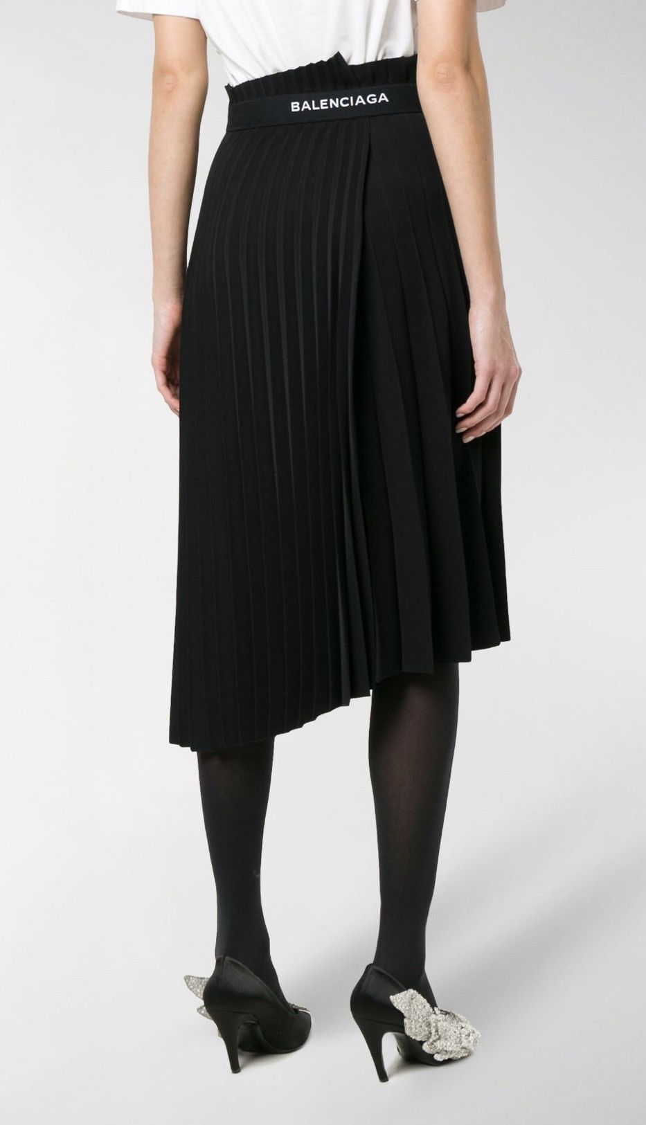 Balenciaga Balenciaga Logo Pleated Kilt Skirt Size 25" / US 0 / IT 36 - 7 Thumbnail
