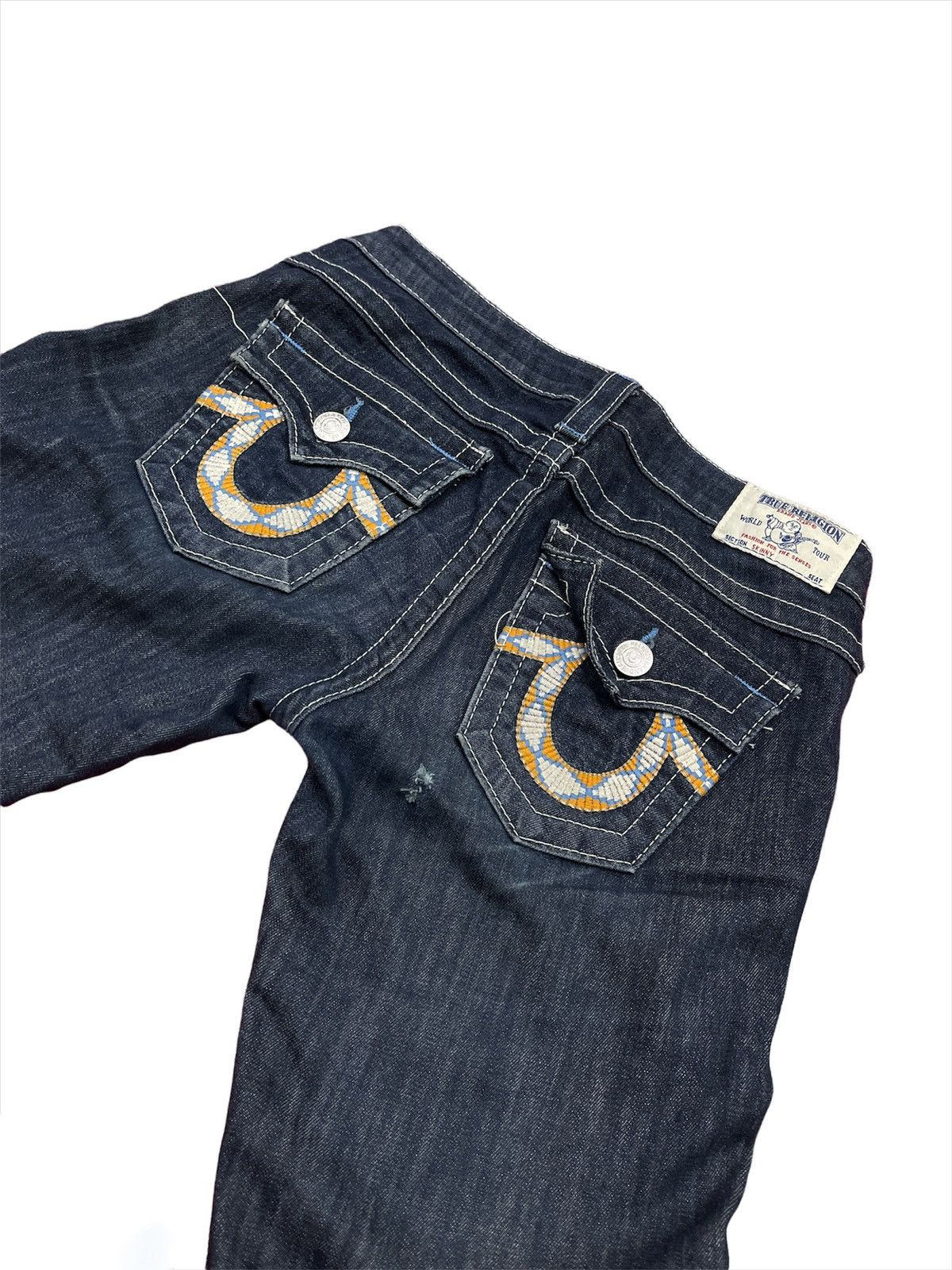 True Religion × Vintage Rare Distressed True Religion Flared Jeans Size 28" / US 6 / IT 42 - 3 Thumbnail