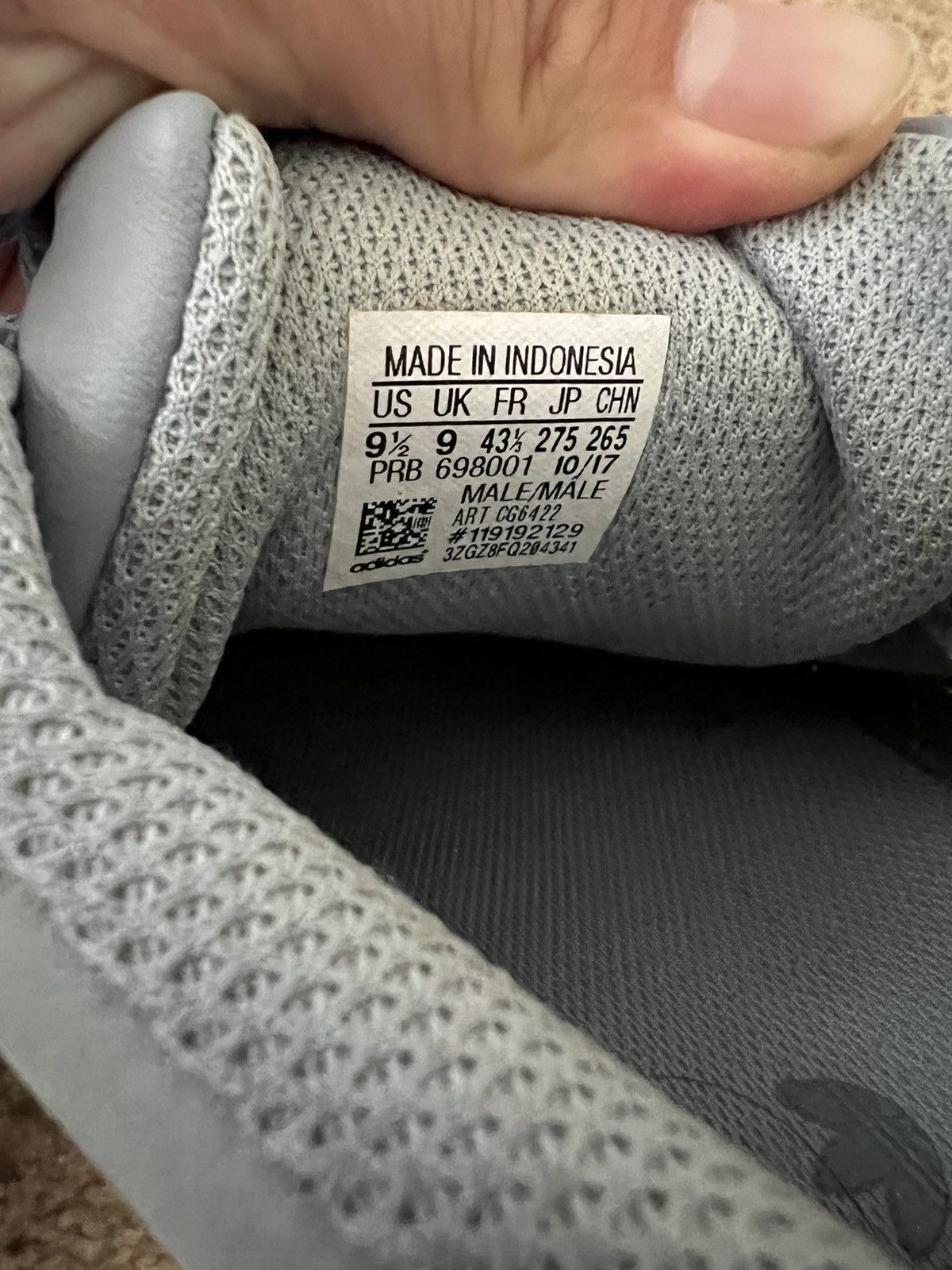 Adidas × Kanye West Yeezy Powerphase Calabasas Grey 2017 Size US 9.5 / EU 42-43 - 6 Thumbnail