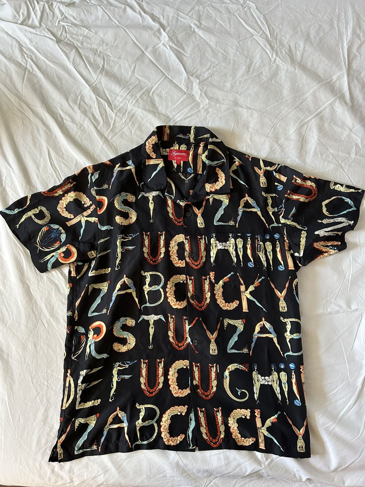 Supreme Supreme alphabet silk shirt | Grailed