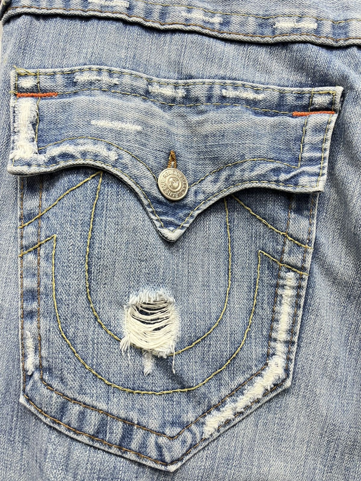 True Religion × Vintage 🔥WIDE LEG FLARE🔥Vtg TRUE RELIGION Billy Distressed Jeans Size US 34 / EU 50 - 13 Thumbnail