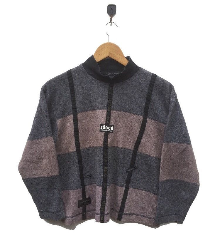 CABANE de ZUCCa × Issey Miyake × Japanese Brand RARE VINTAGE PACTHWORK ZUCCA CREWNECK Size US XS / EU 42 / 0 - 1 Thumbnail