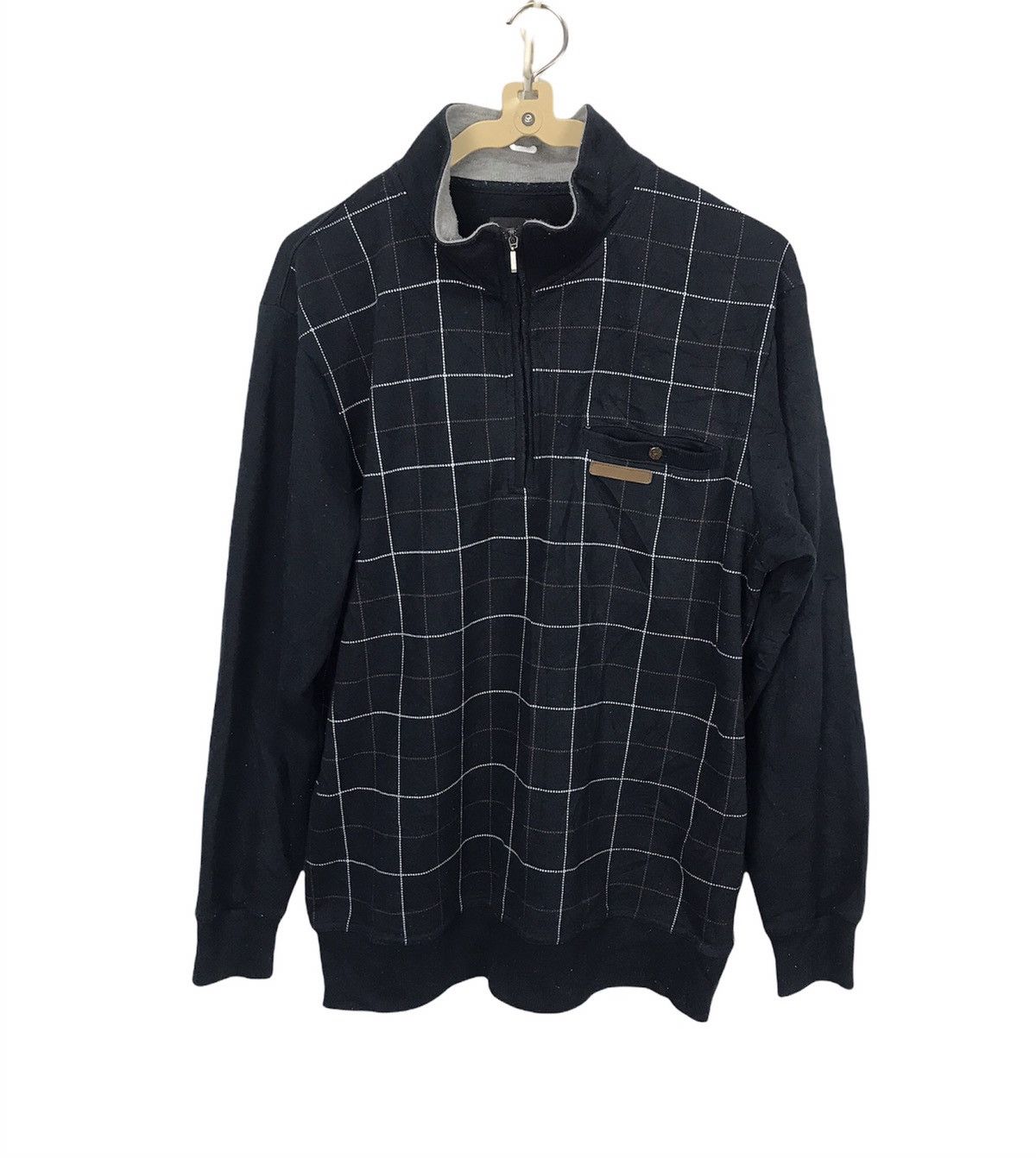 Japanese Brand Claudio Valentino half zipper sweatshirt Size US M / EU 48-50 / 2 - 1 Thumbnail