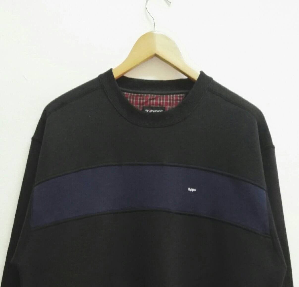 Vintage Rare Sweatshirt ZIPPO small logo embroidered (ss386) Size US L / EU 52-54 / 3 - 2 Thumbnail