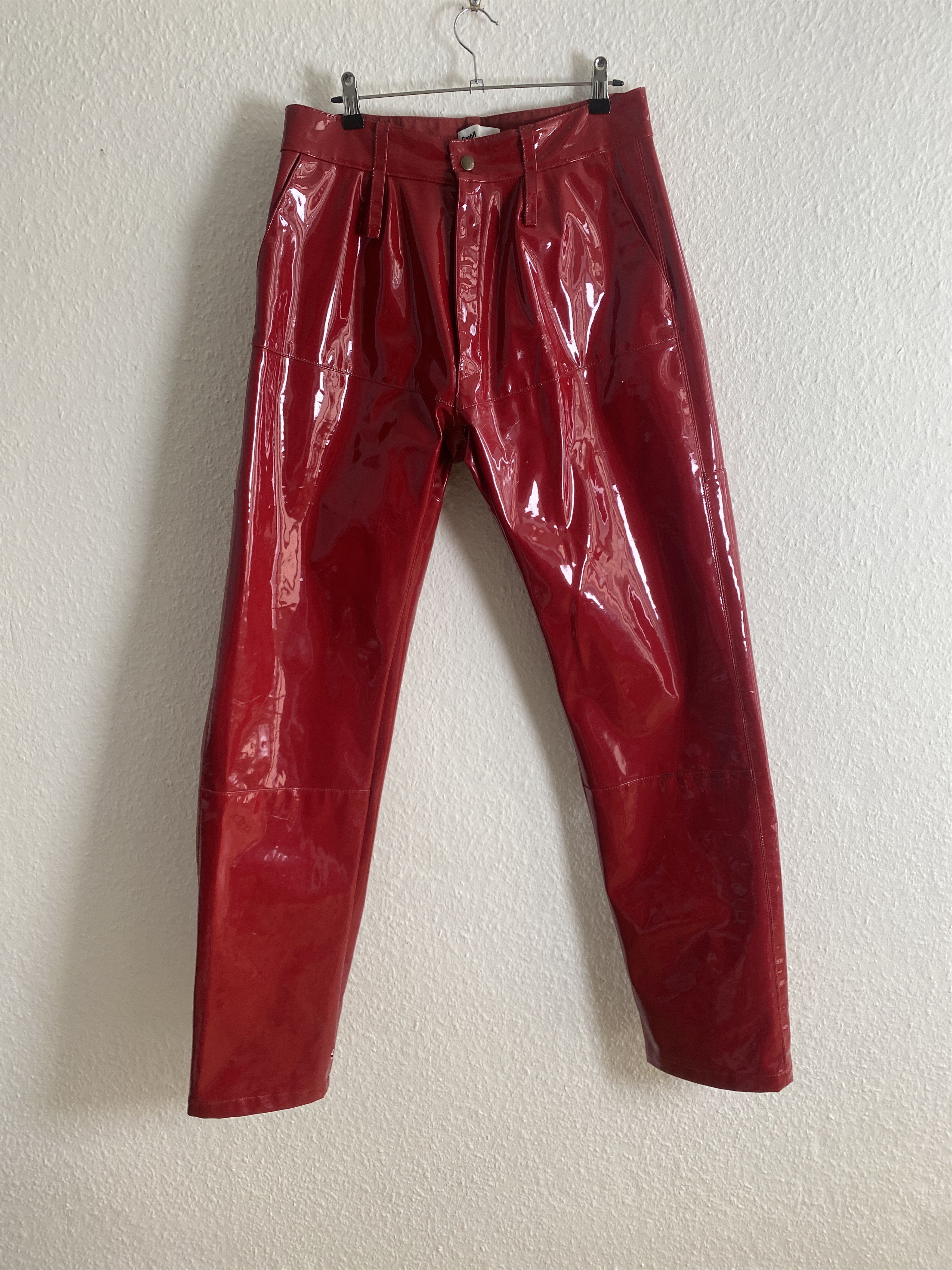 image of Gmbh Pvc Vinyl Capsule Pants in Red, Men's (Size 32)
