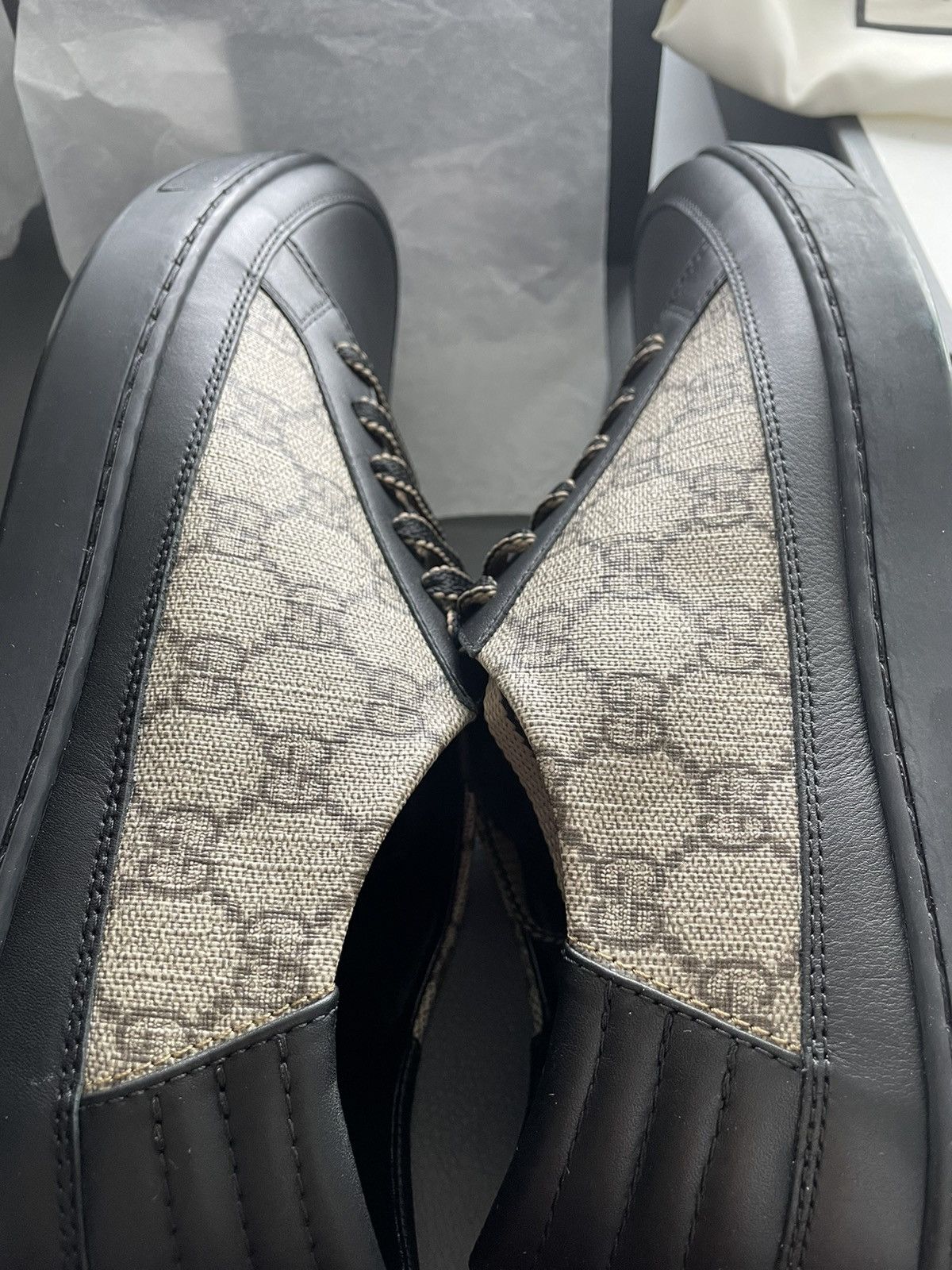 Gucci New Rare Limited Edition Supreme Gucci Logo Leather Sneaker Size US 9.5 / EU 42-43 - 5 Thumbnail