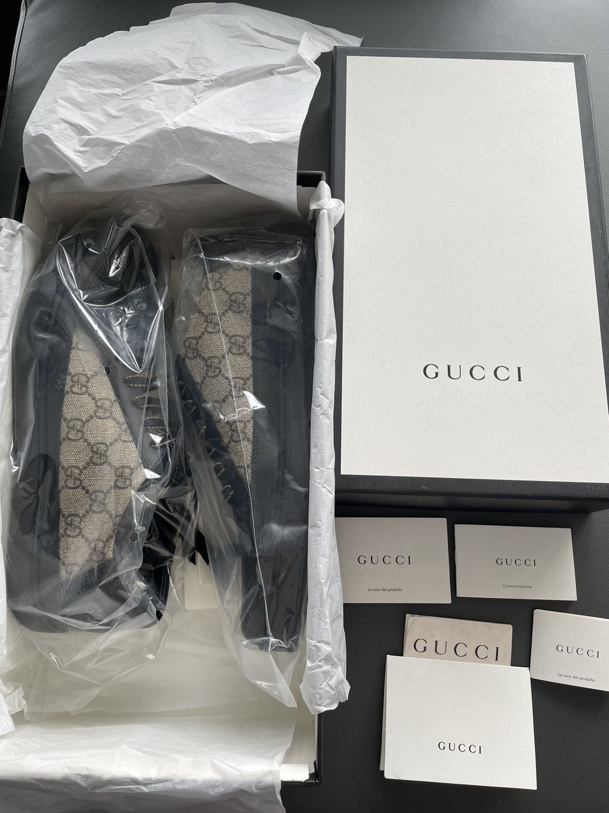 Gucci New Rare Limited Edition Supreme Gucci Logo Leather Sneaker Size US 9.5 / EU 42-43 - 19 Thumbnail