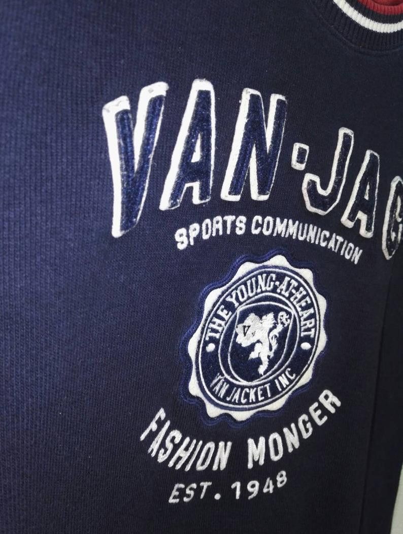 Japanese Brand VAN JAC embroidered Big Logo spell out Crewneck (ss290) Size US M / EU 48-50 / 2 - 2 Thumbnail