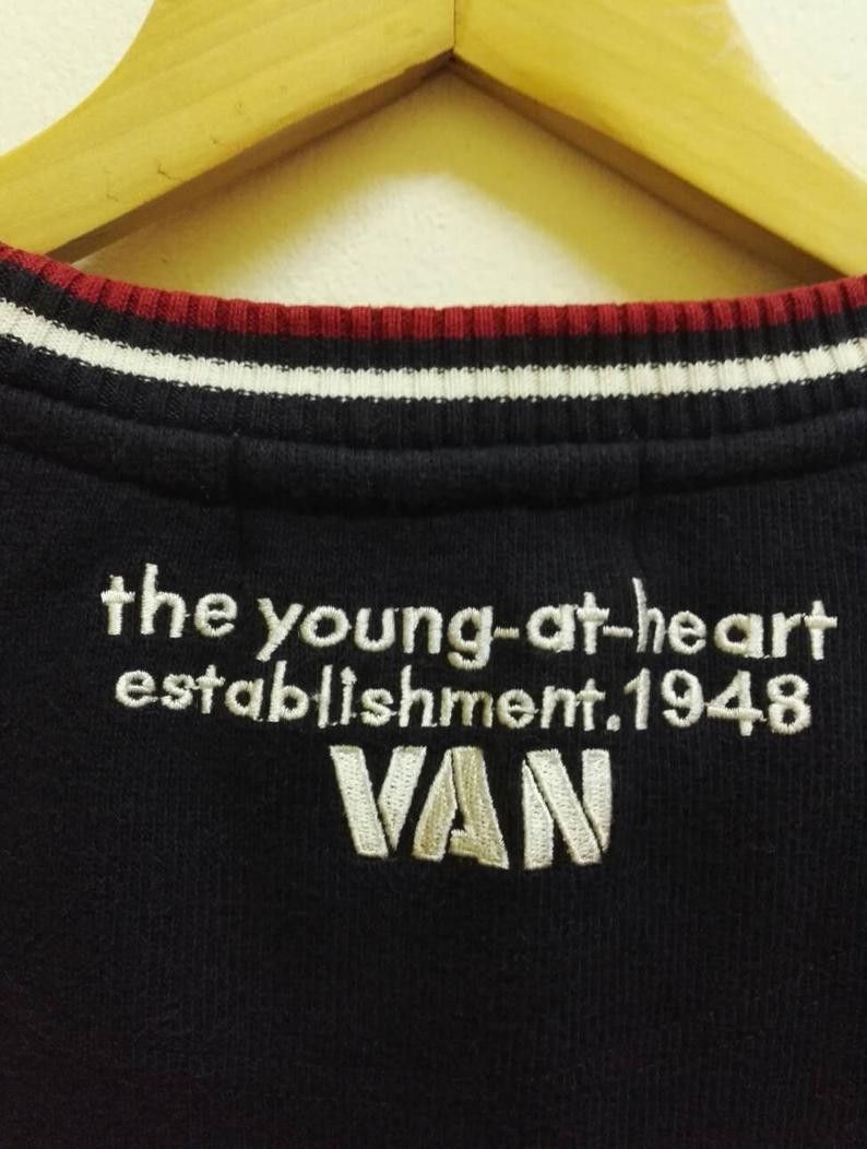 Japanese Brand VAN JAC embroidered Big Logo spell out Crewneck (ss290) Size US M / EU 48-50 / 2 - 4 Thumbnail
